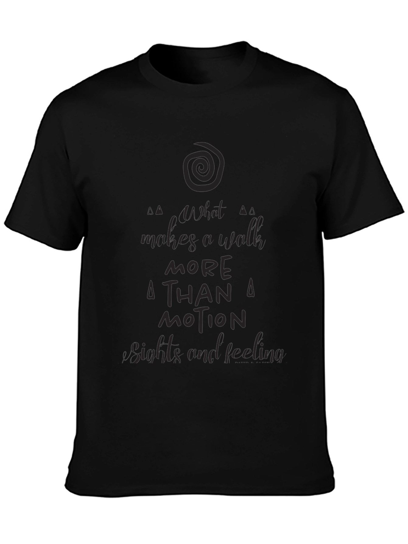 Inspirational Black Graphic T-Shirt - Walk & Motion