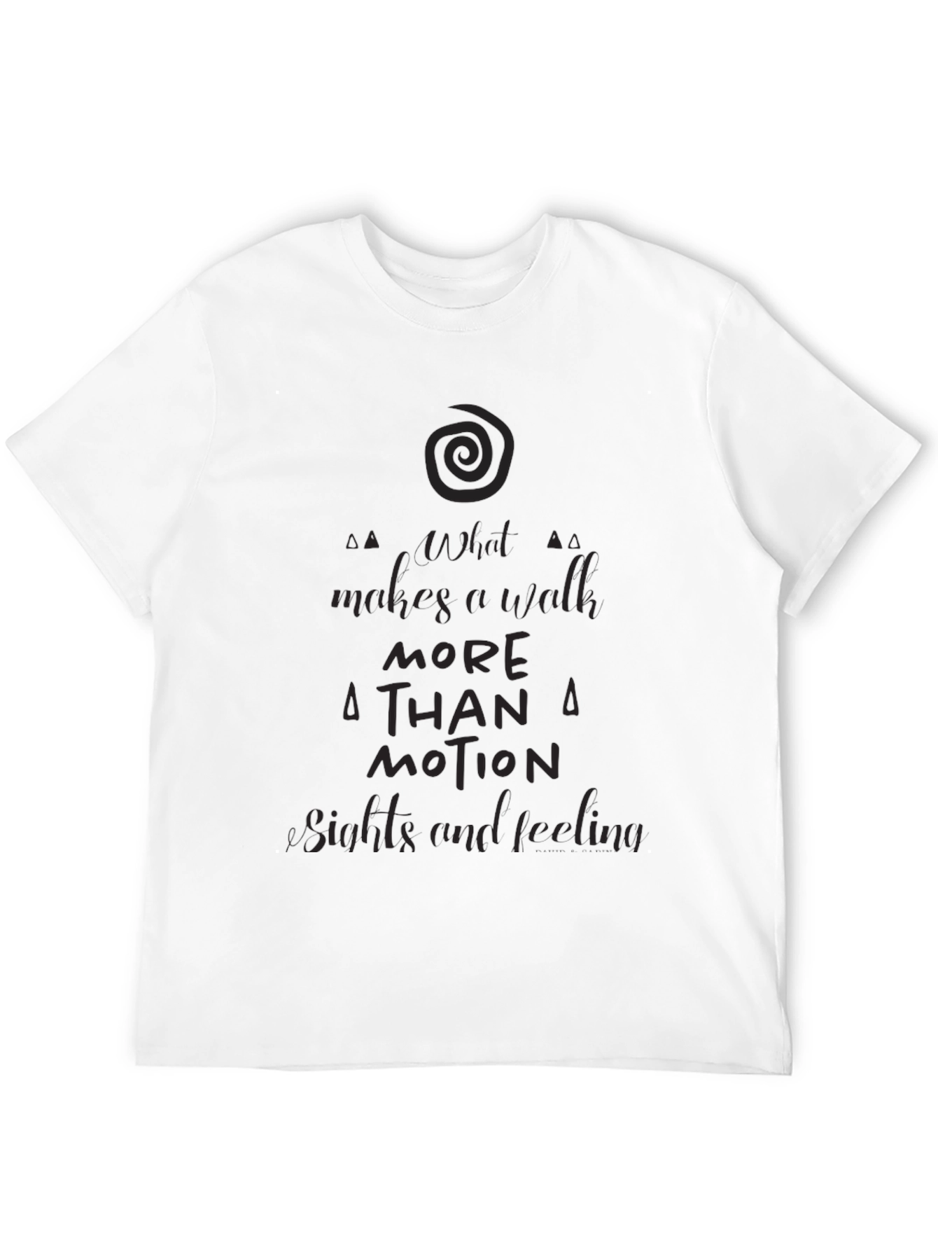 Inspirational Black Graphic T-Shirt - Walk & Motion