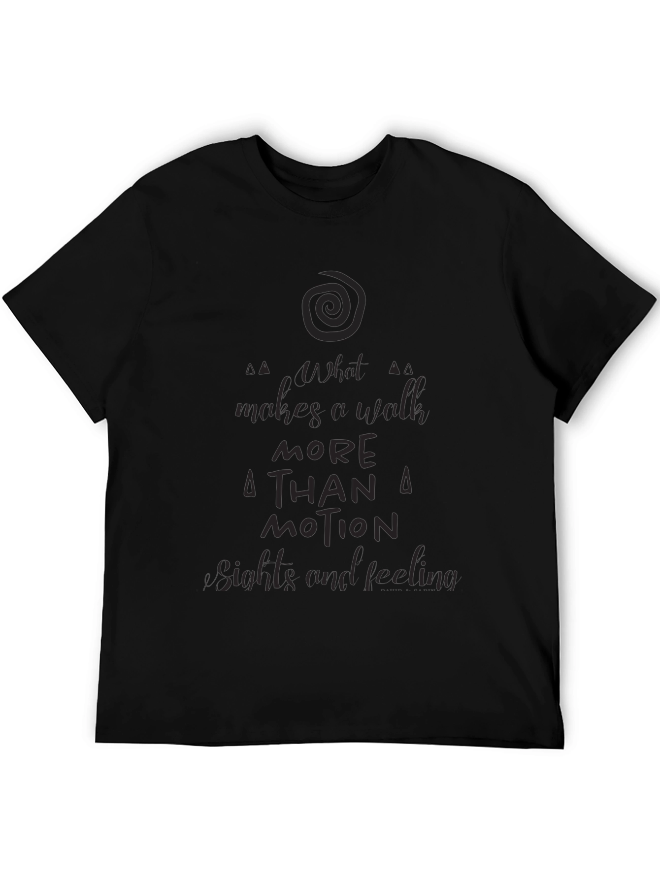 Inspirational Black Graphic T-Shirt - Walk & Motion