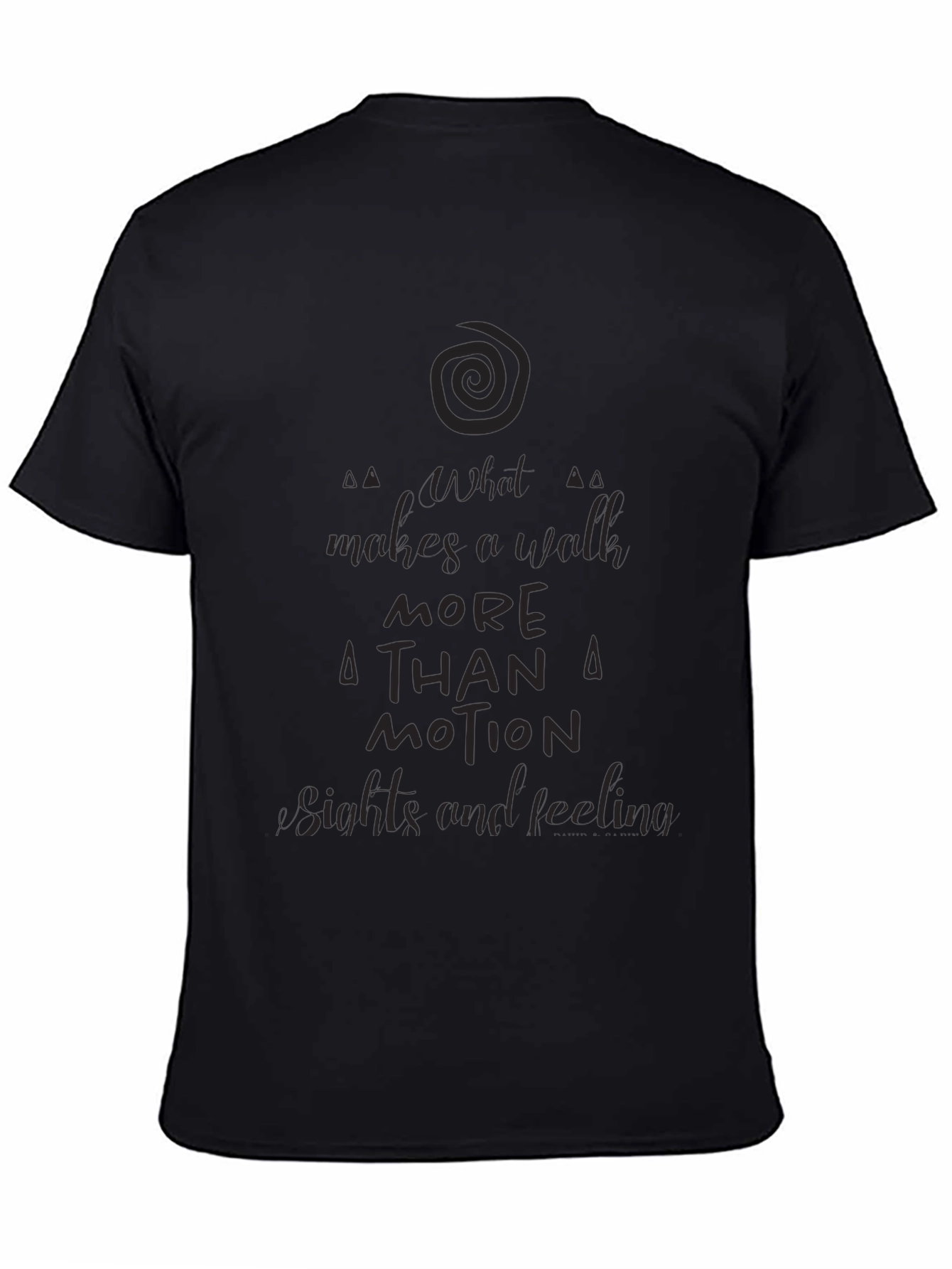 Inspirational Black Graphic T-Shirt - Walk & Motion