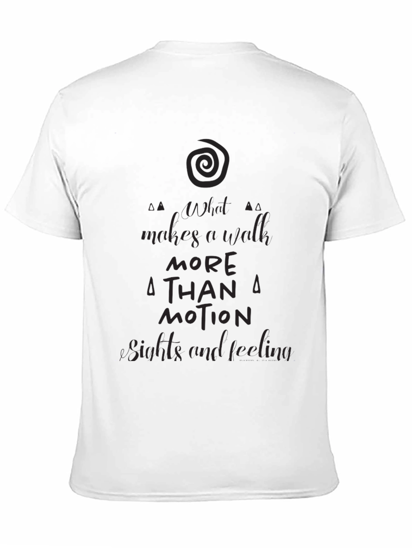 Inspirational Black Graphic T-Shirt - Walk & Motion