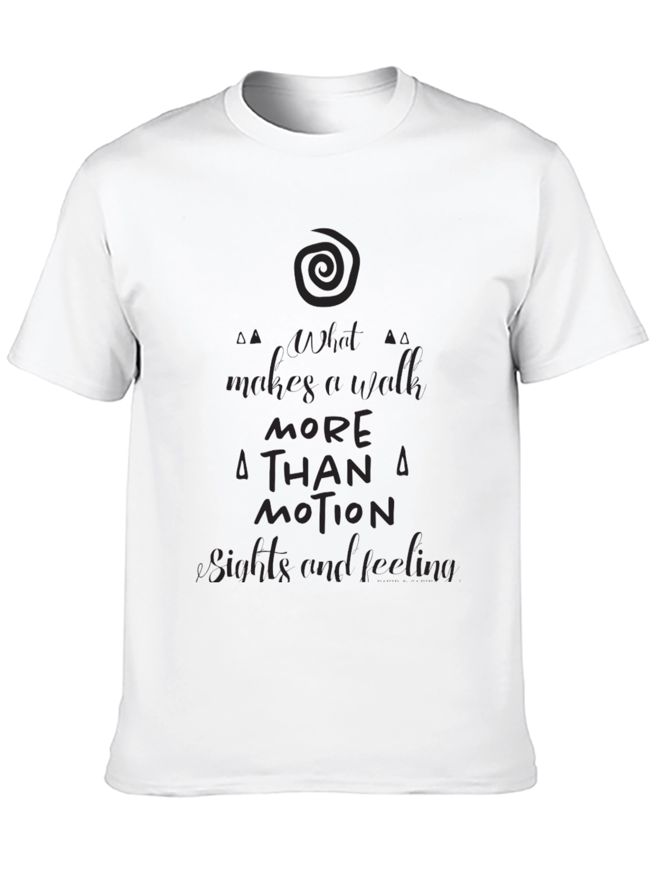 Inspirational Black Graphic T-Shirt - Walk & Motion
