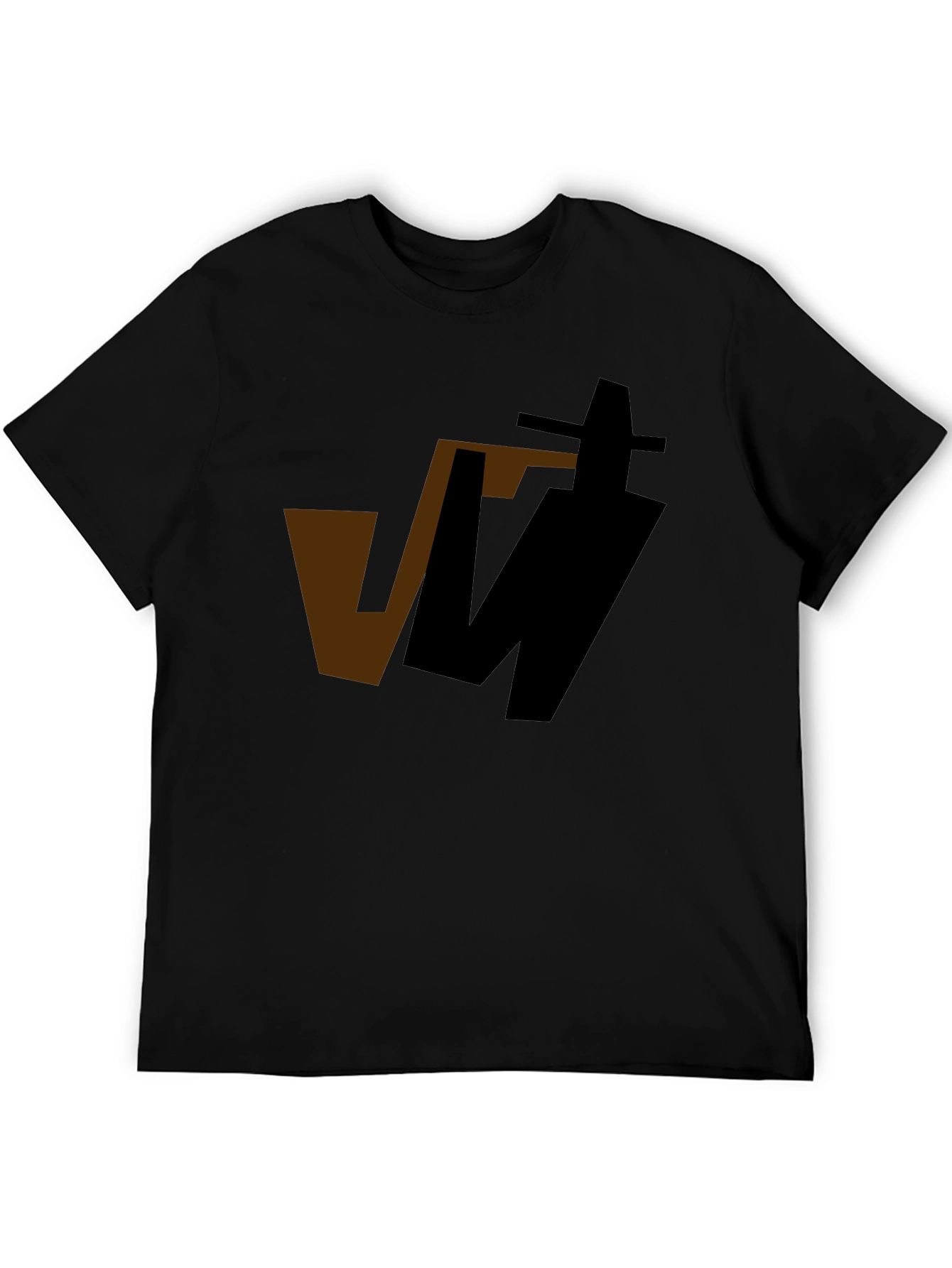 Abstract Graphic Black T-Shirt