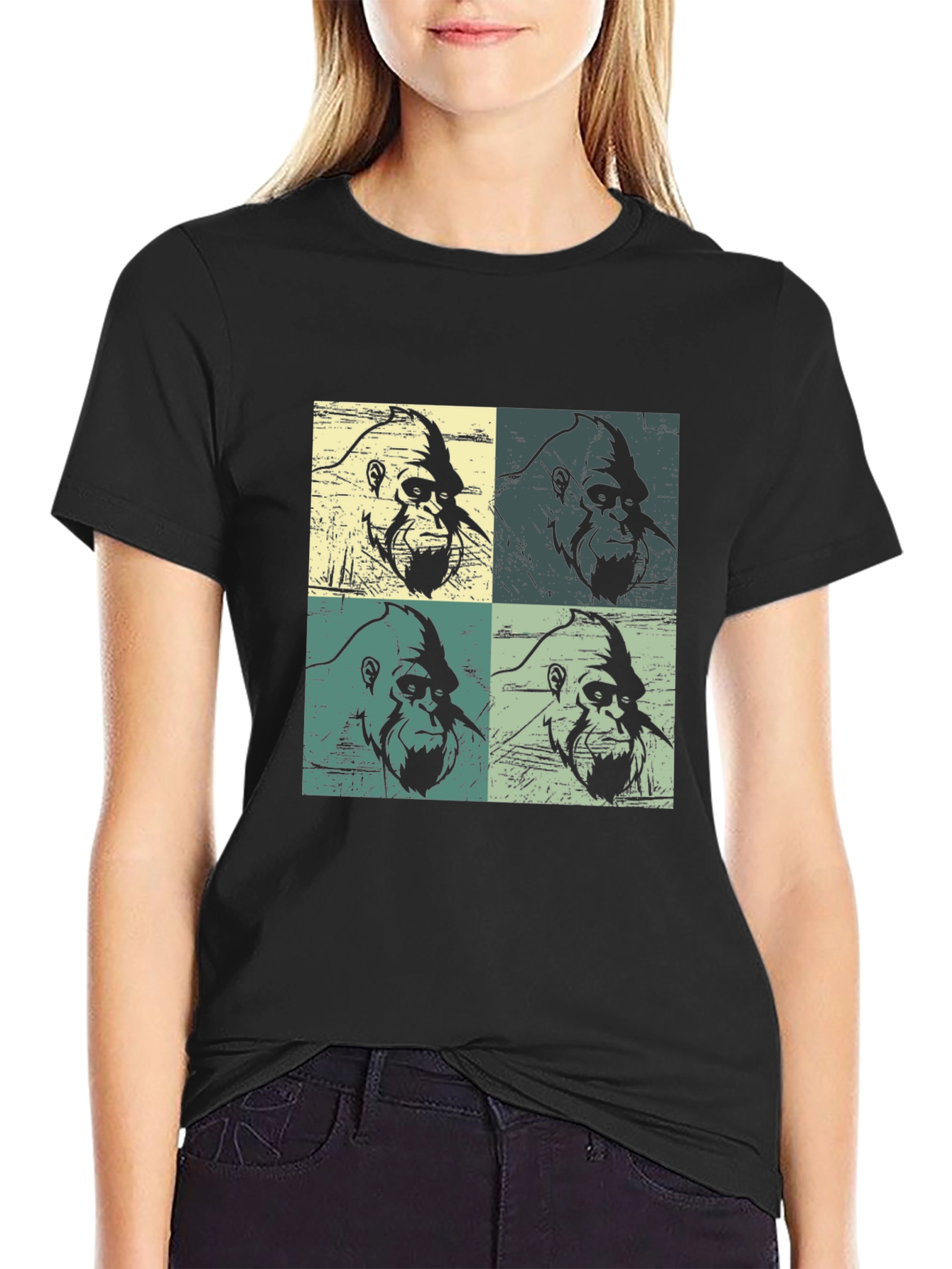 Retro Gorilla Pop Art T-Shirt