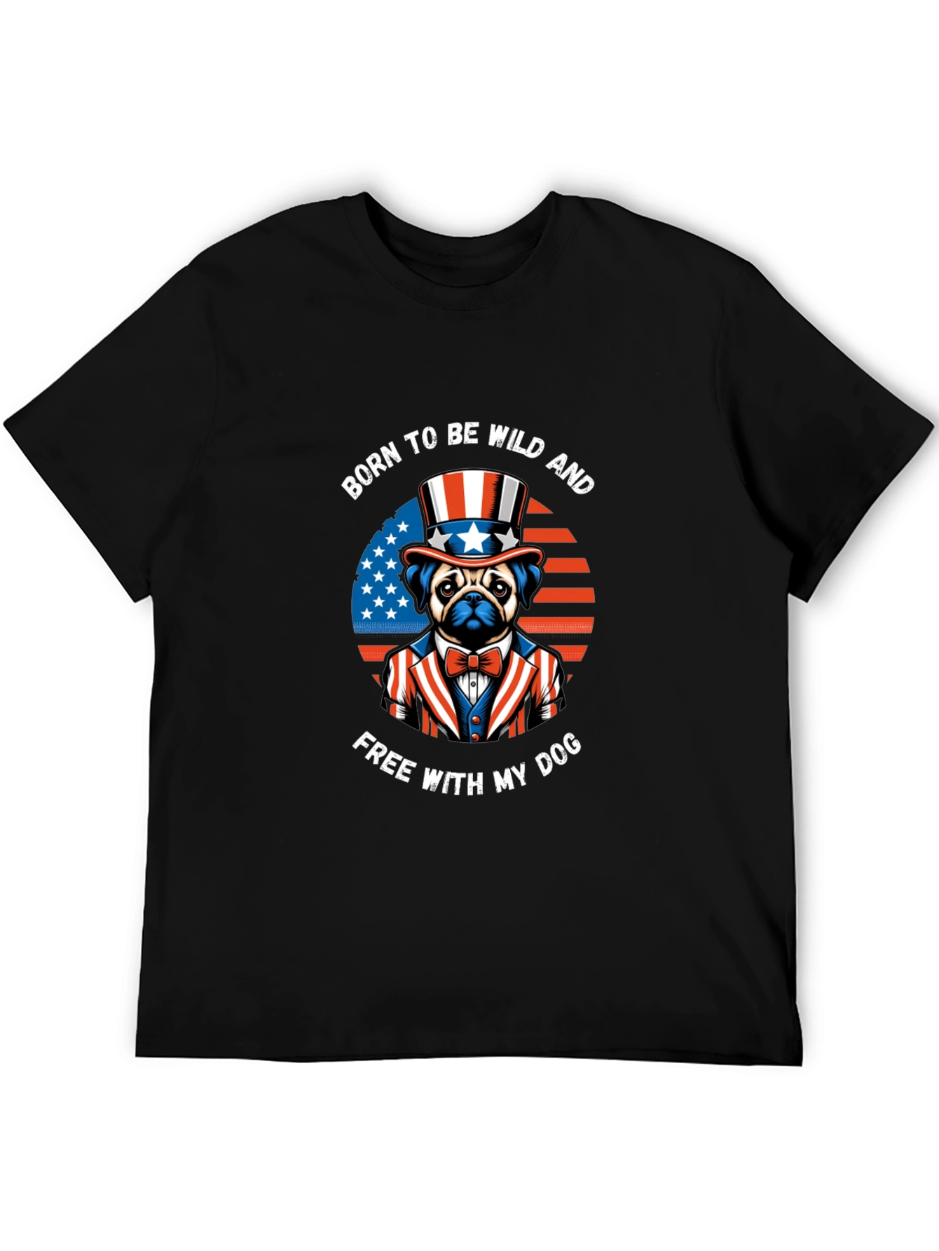 Born to Be Wild Pug T-Shirt