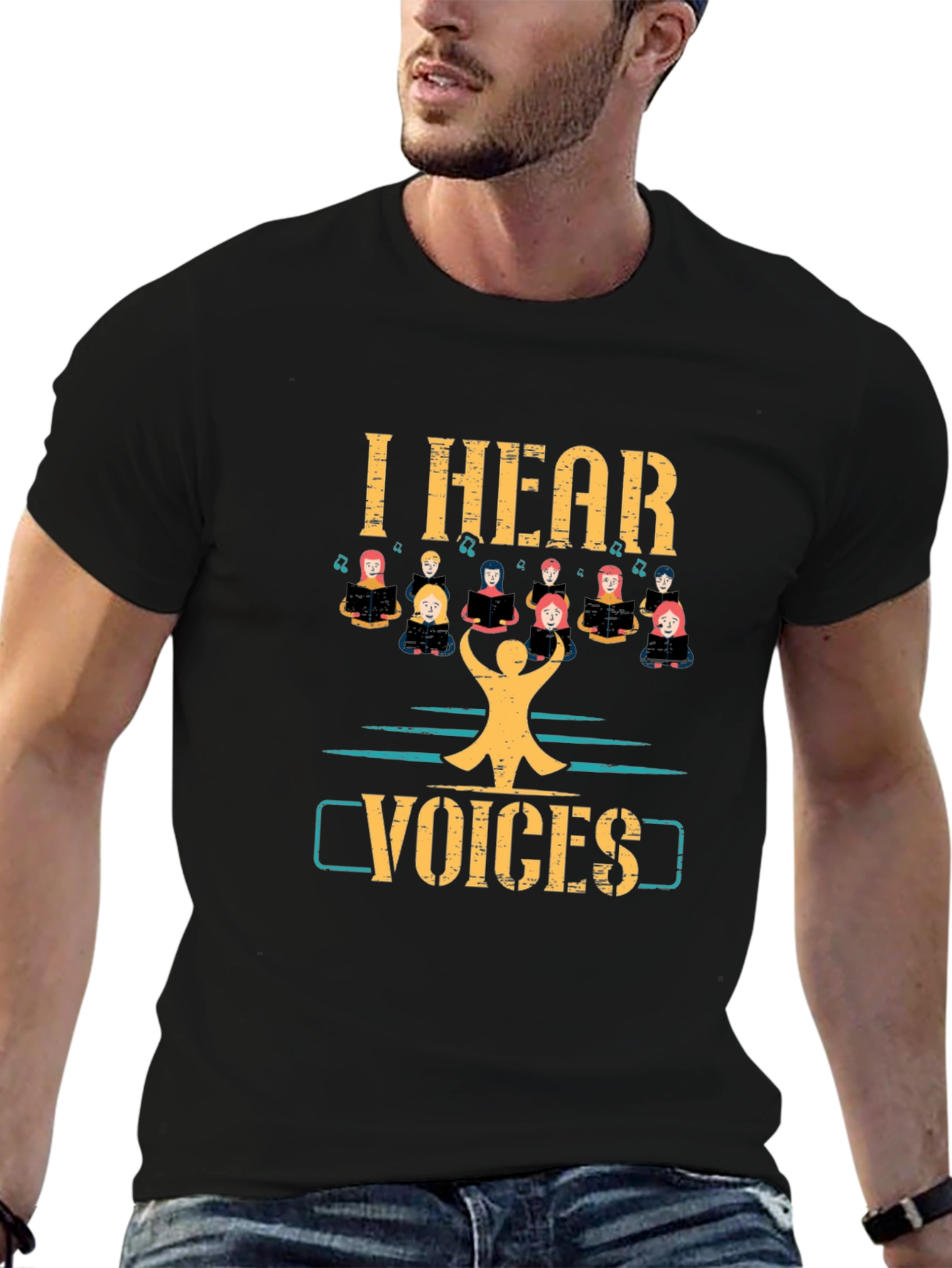I Hear Voices Choir Graphic Tee