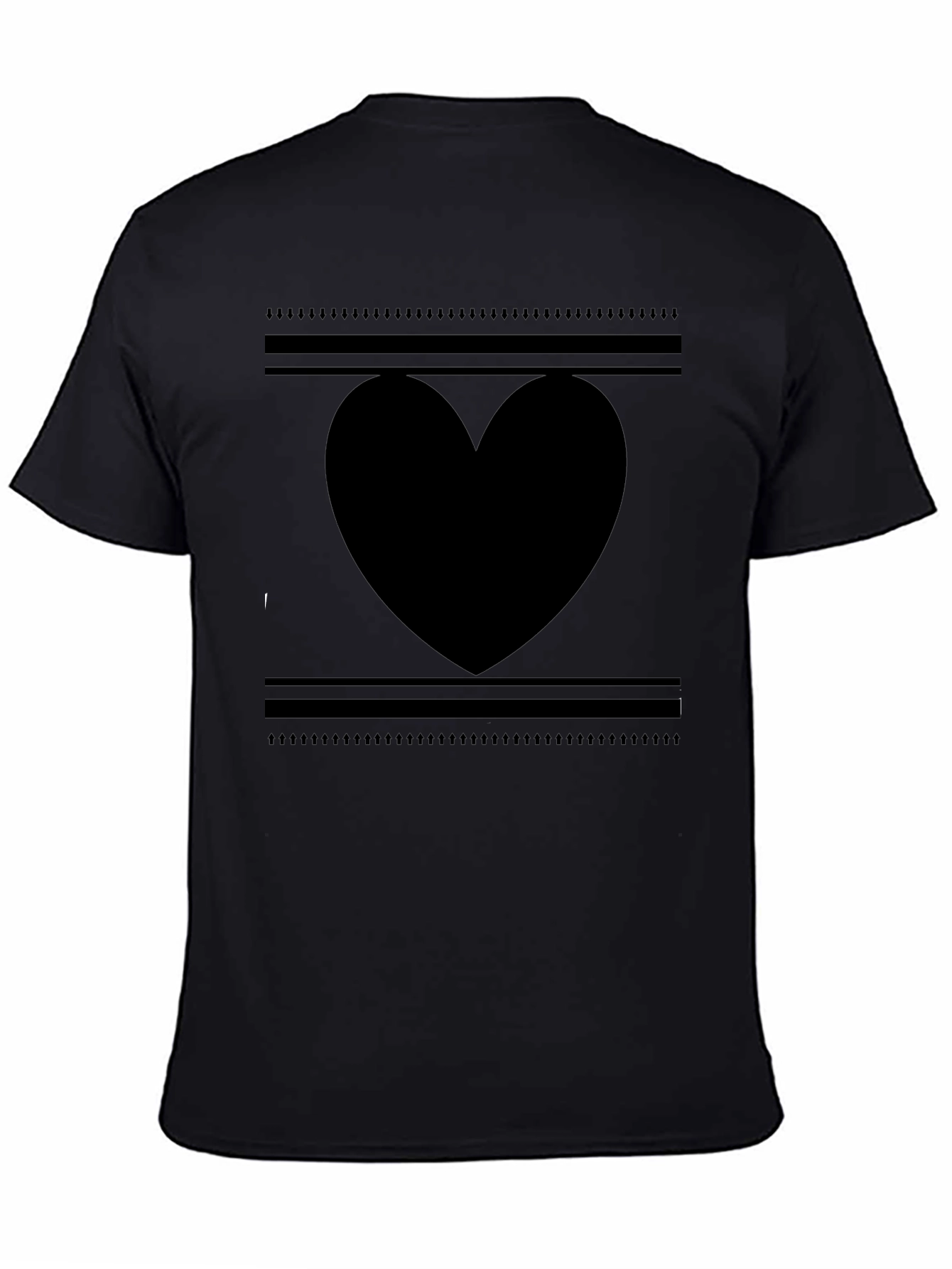 Heart Graphic Black T-Shirt