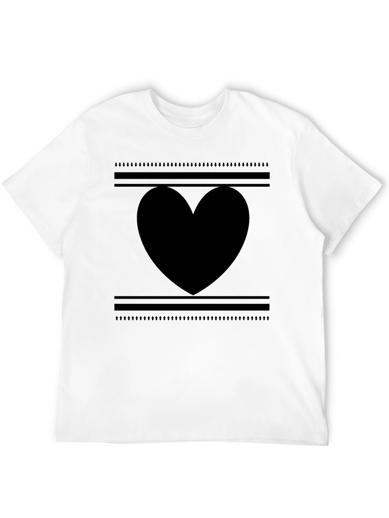 Heart Graphic Black T-Shirt