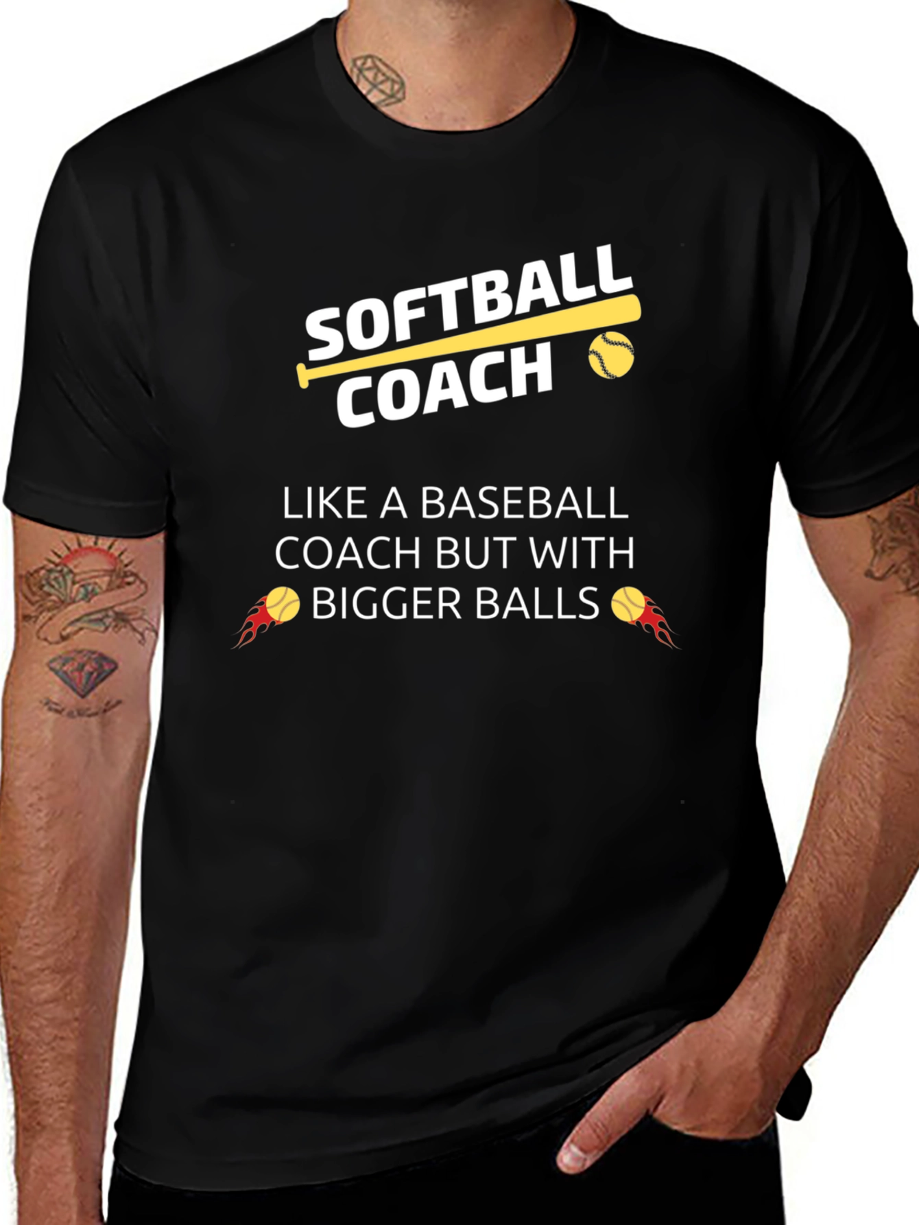 Softball Coach Funny Graphic T-Shirt