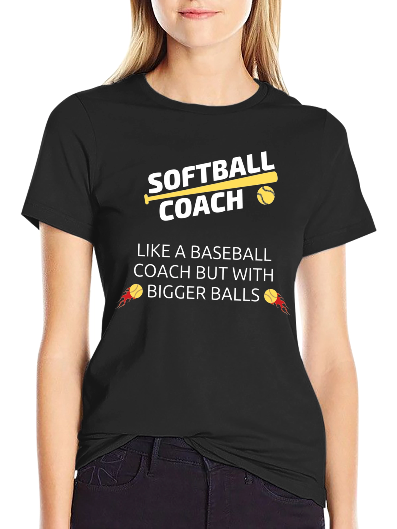 Softball Coach Funny Graphic T-Shirt