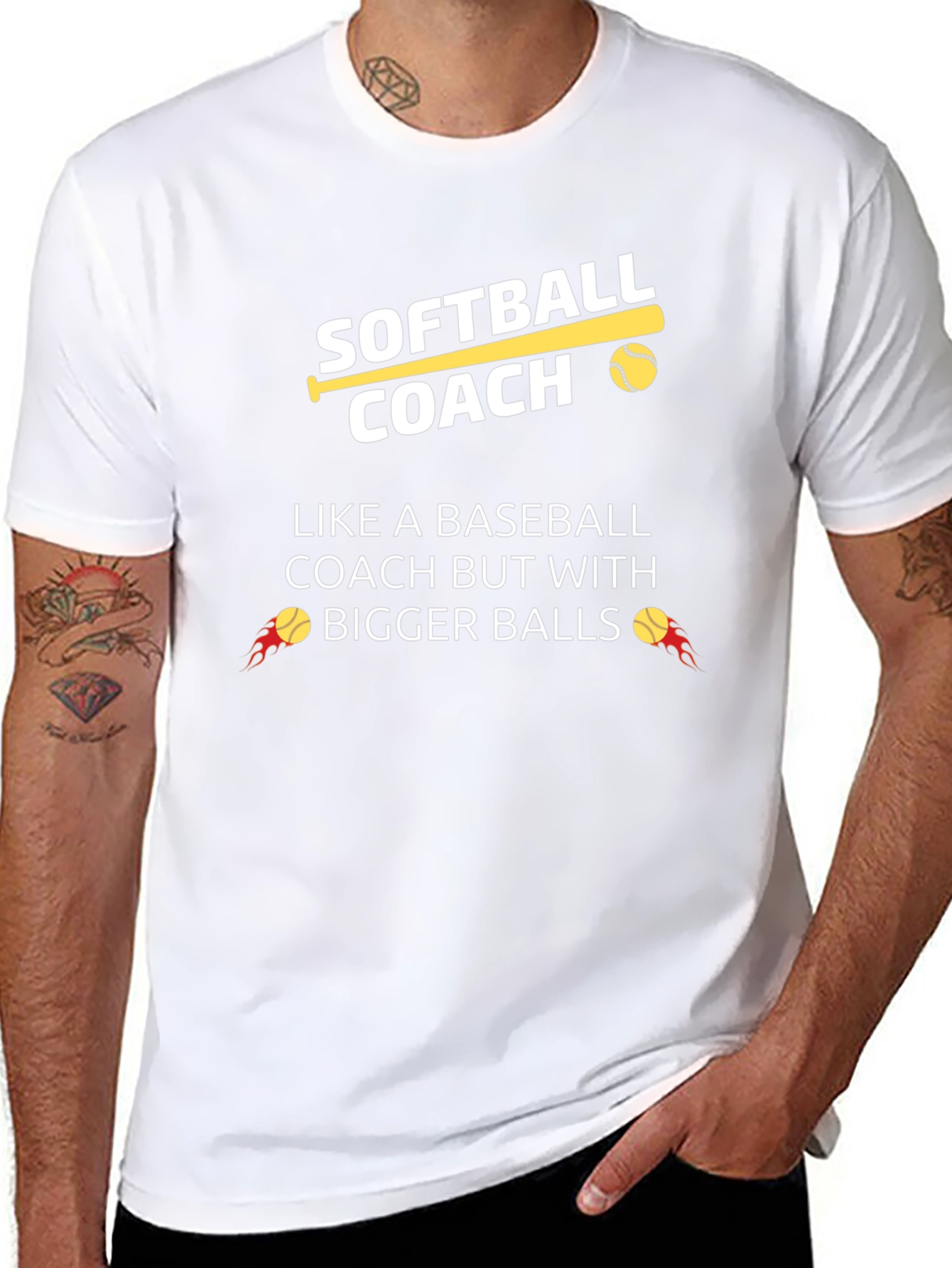 Softball Coach Funny Graphic T-Shirt