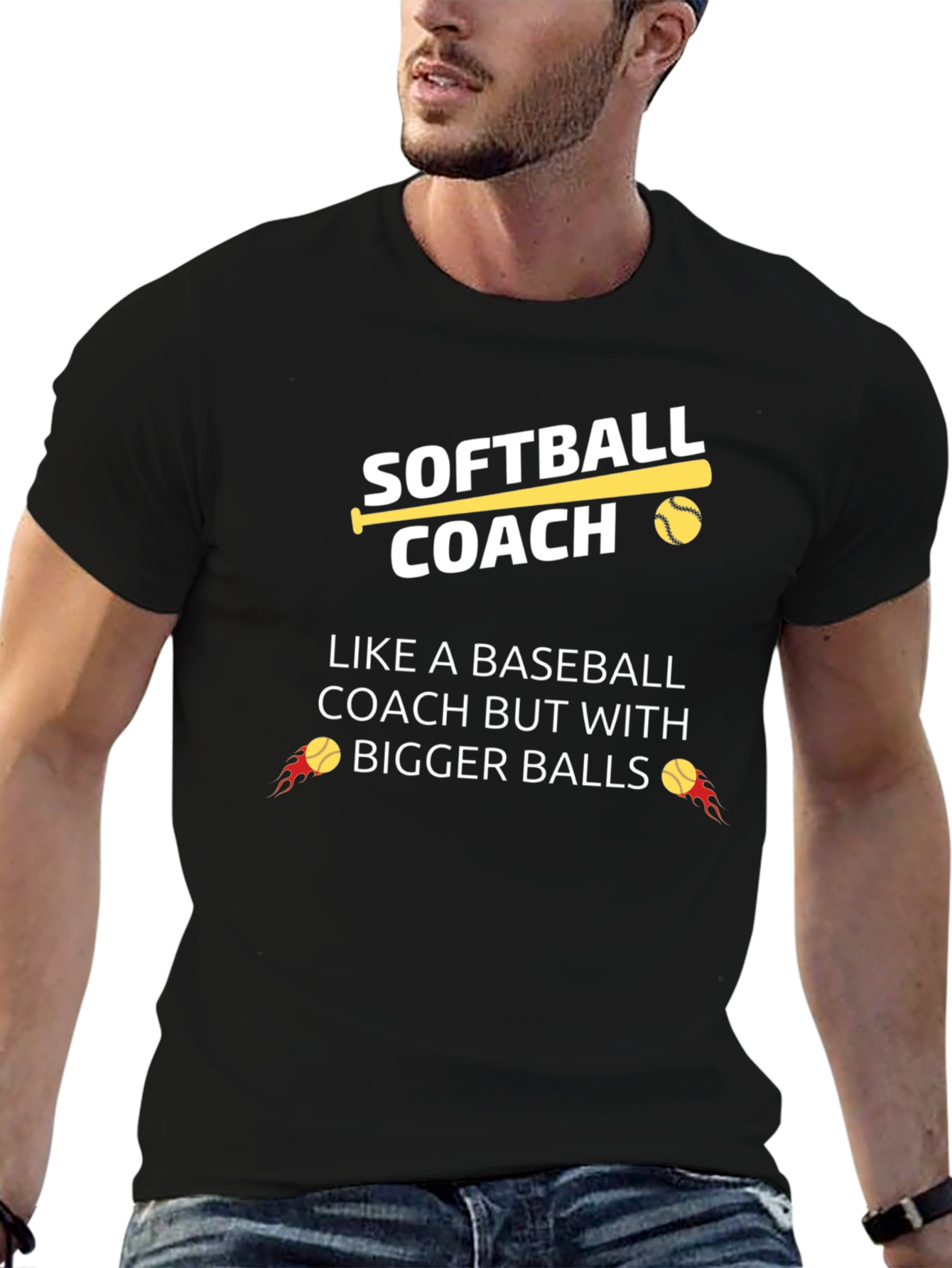Softball Coach Funny Graphic T-Shirt