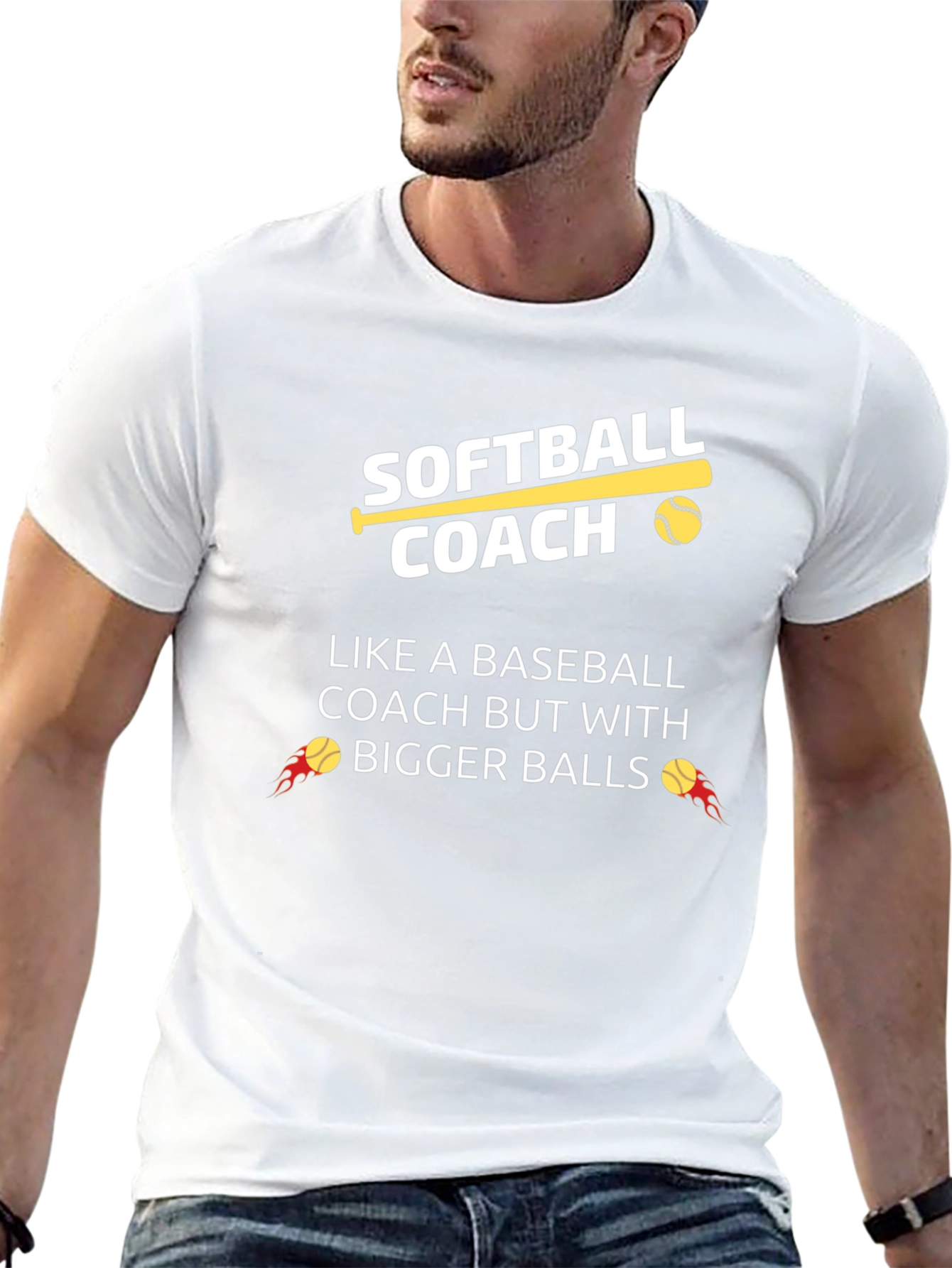Softball Coach Funny Graphic T-Shirt
