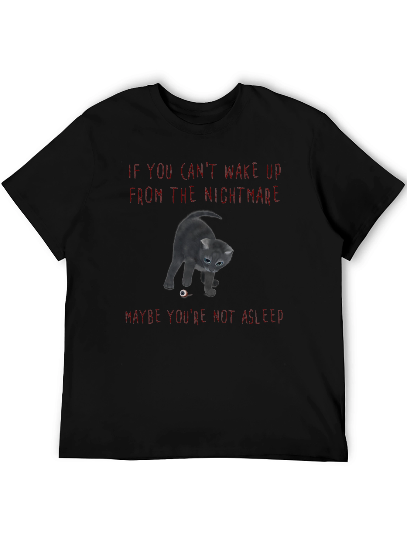 Nightmare Cat T-Shirt - Spooky Graphic Tee
