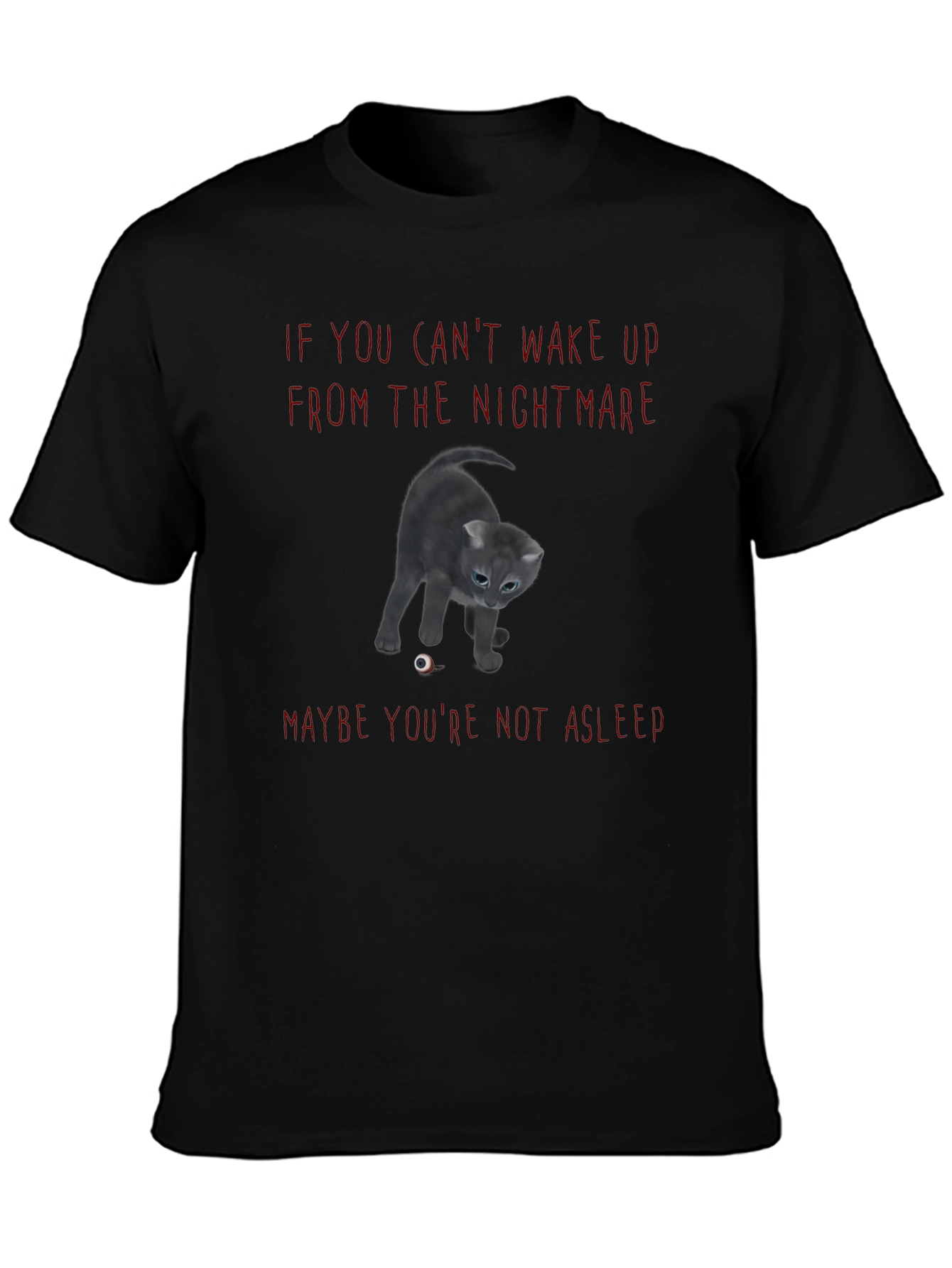 Nightmare Cat T-Shirt - Spooky Graphic Tee