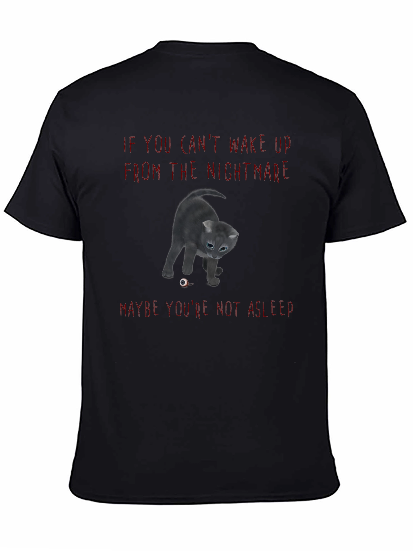 Nightmare Cat T-Shirt - Spooky Graphic Tee