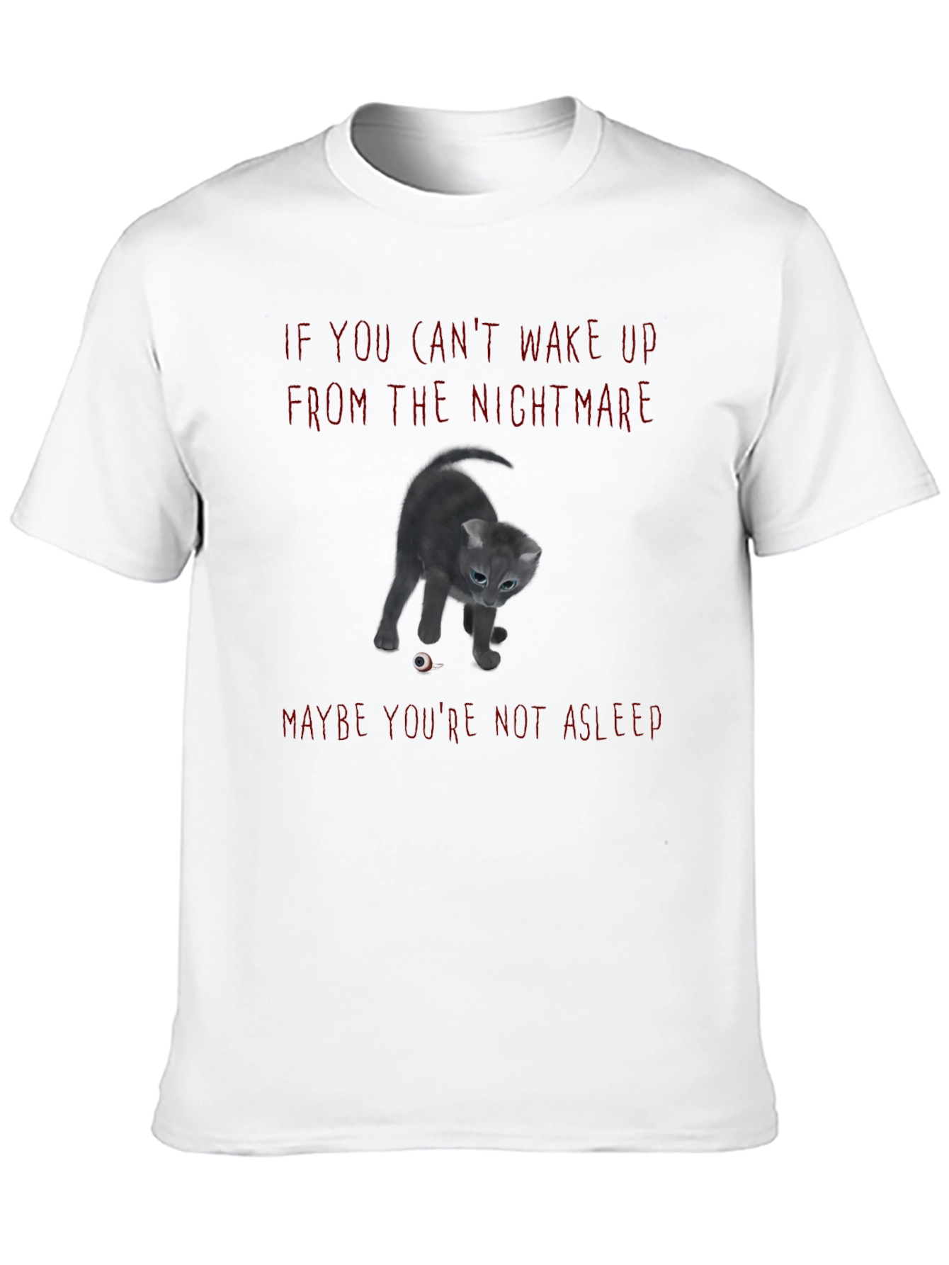 Nightmare Cat T-Shirt - Spooky Graphic Tee