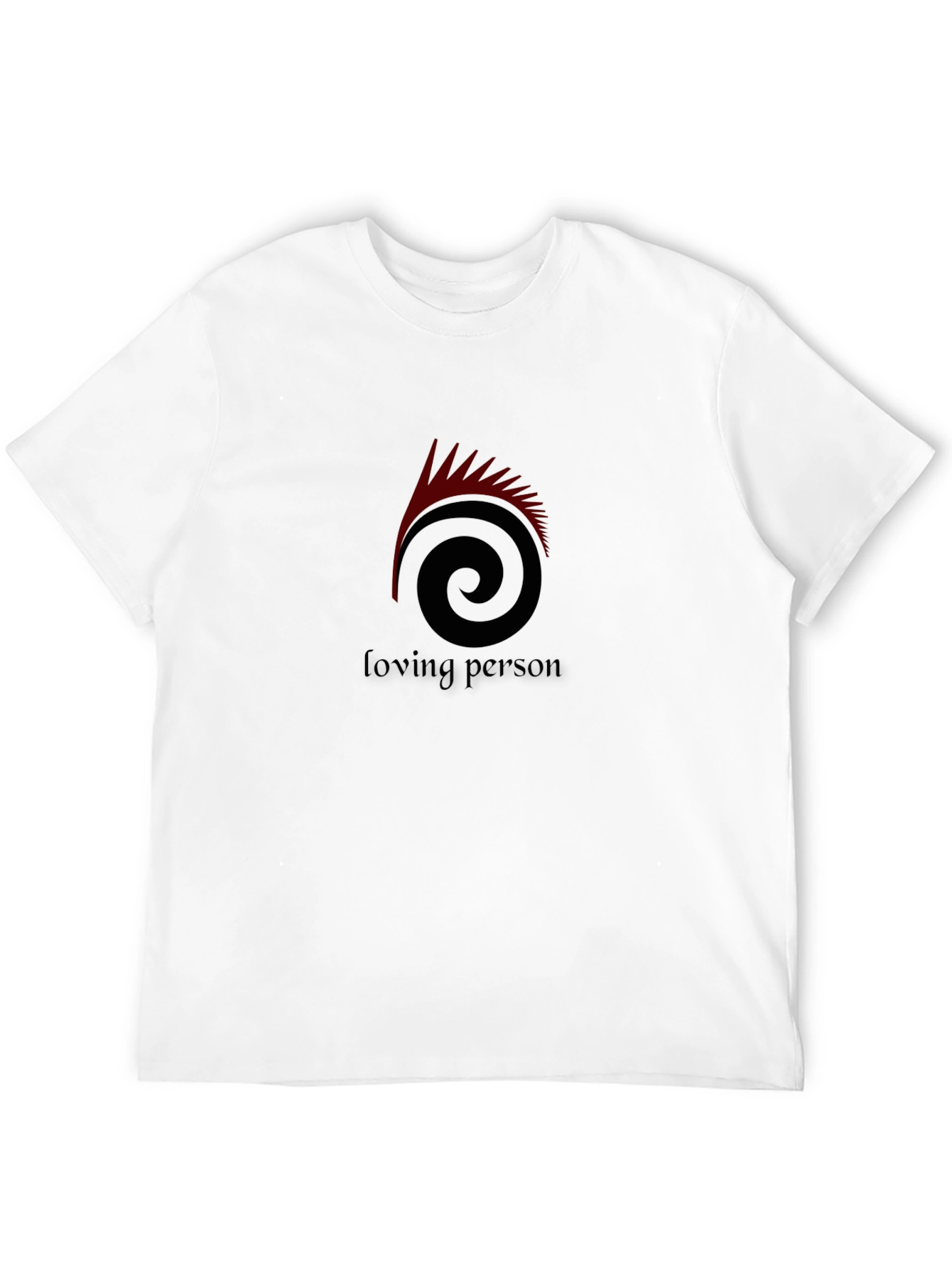Loving Person Spiral Graphic Tee - Black