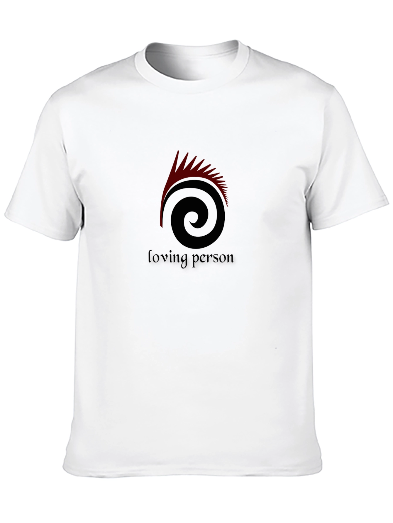 Loving Person Spiral Graphic Tee - Black