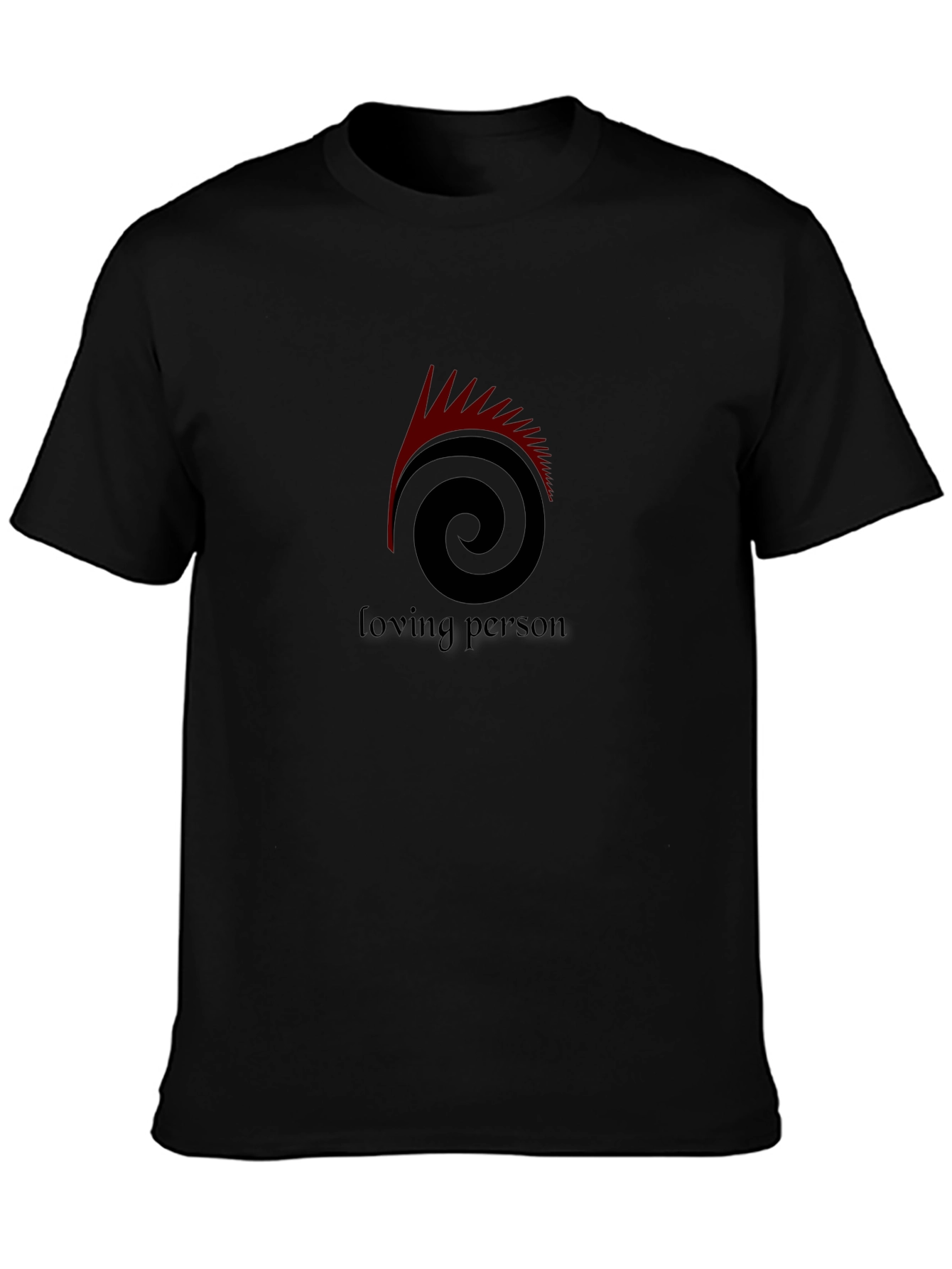 Loving Person Spiral Graphic Tee - Black