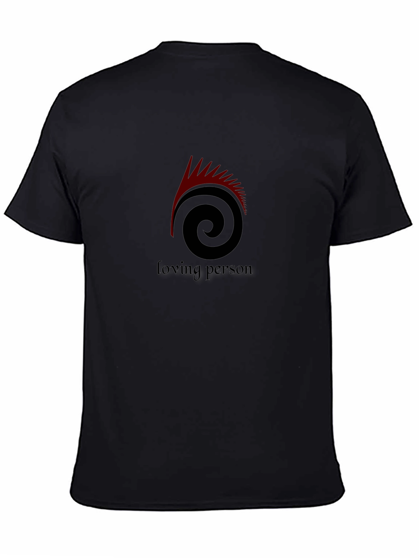 Loving Person Spiral Graphic Tee - Black