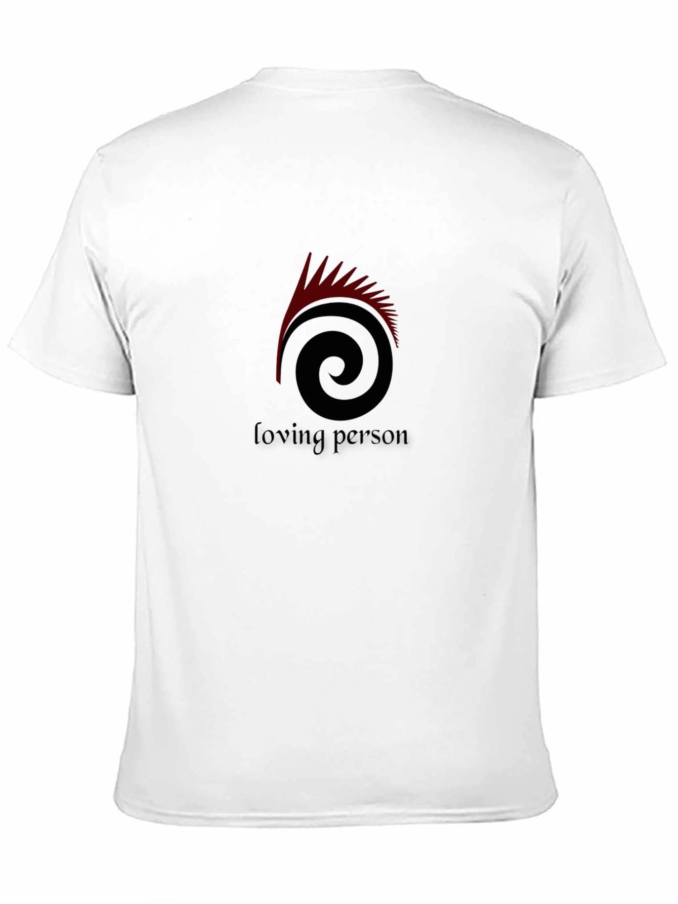 Loving Person Spiral Graphic Tee - Black