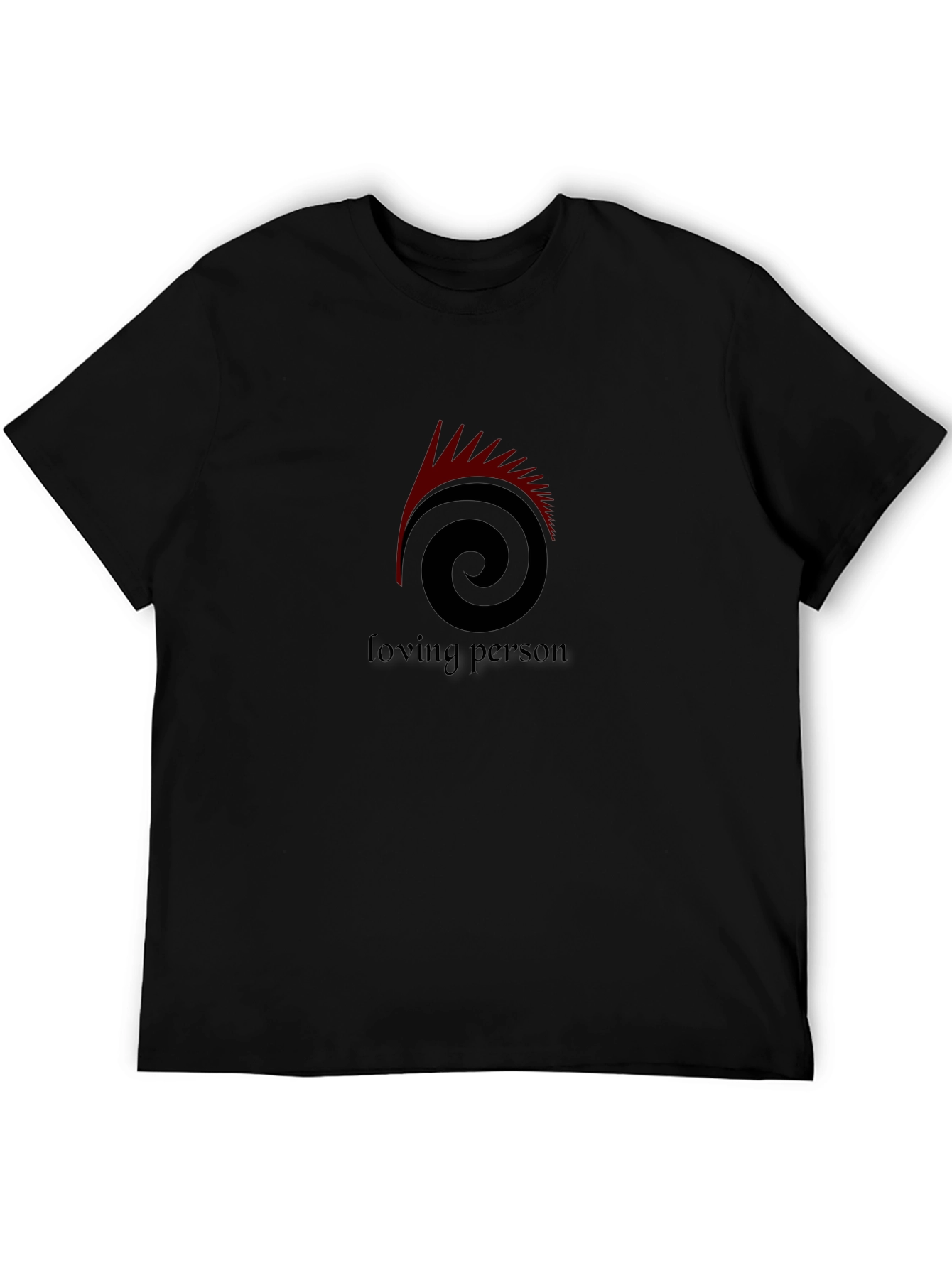 Loving Person Spiral Graphic Tee - Black