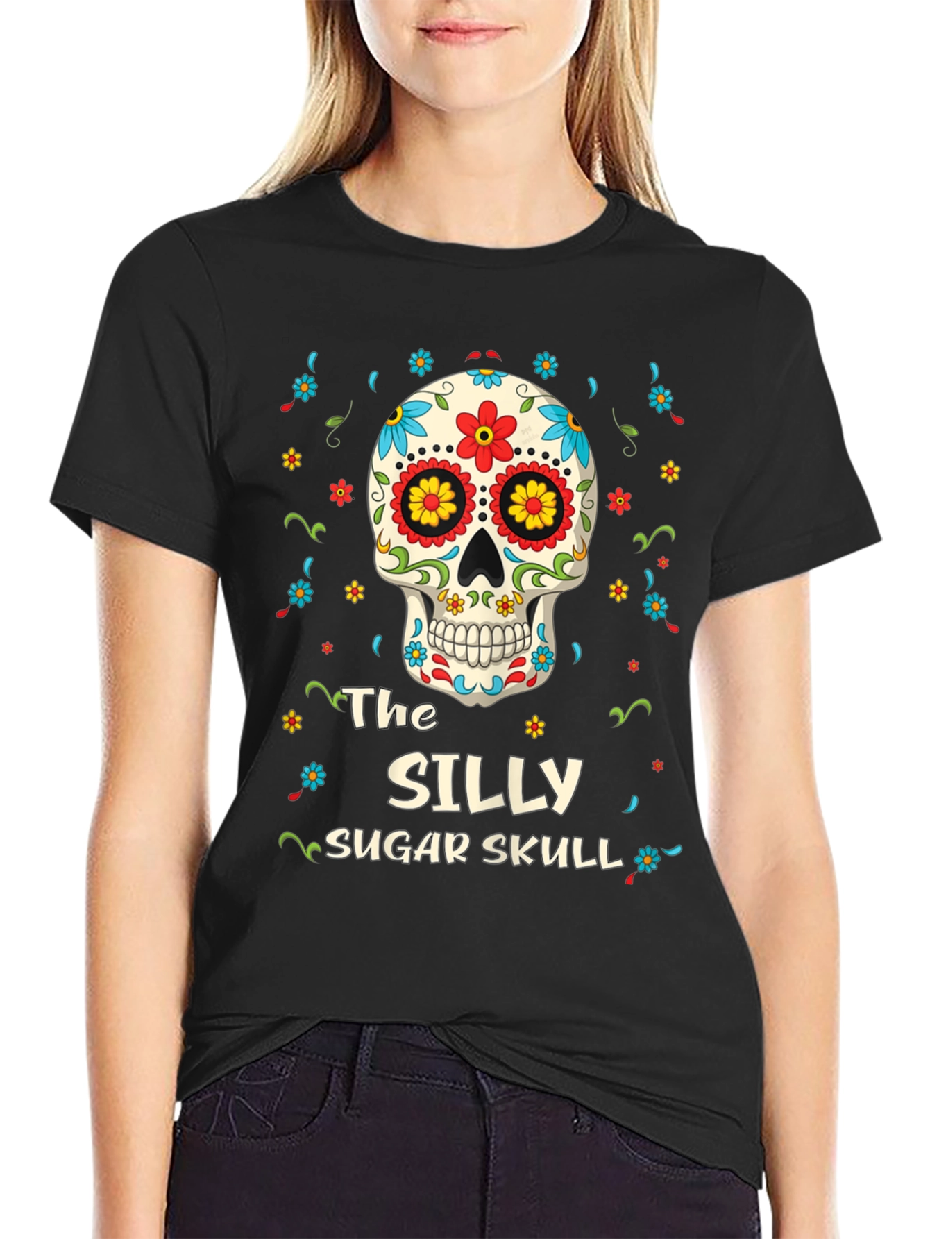 Silly Sugar Skull Graphic Tee