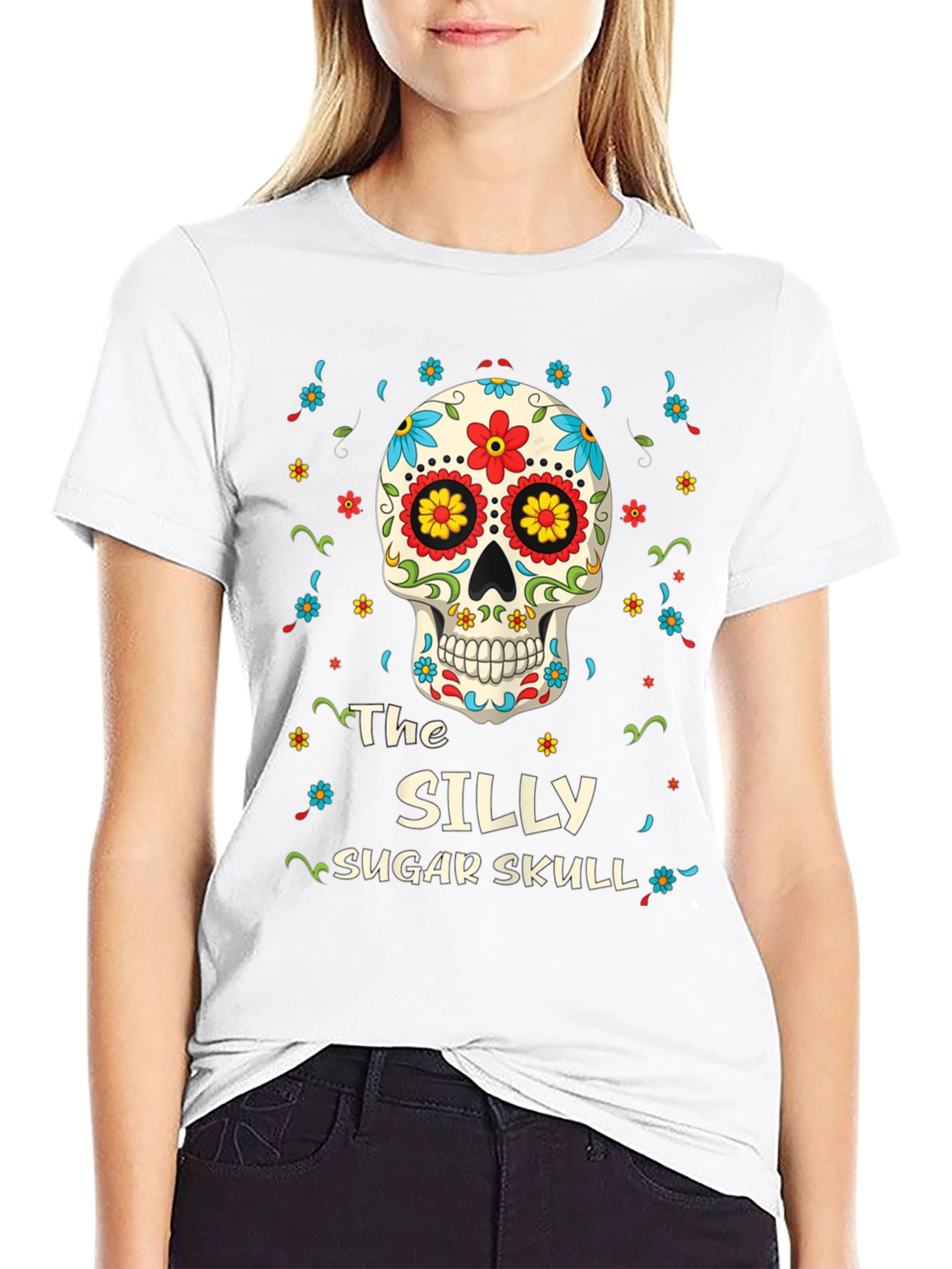 Silly Sugar Skull Graphic Tee