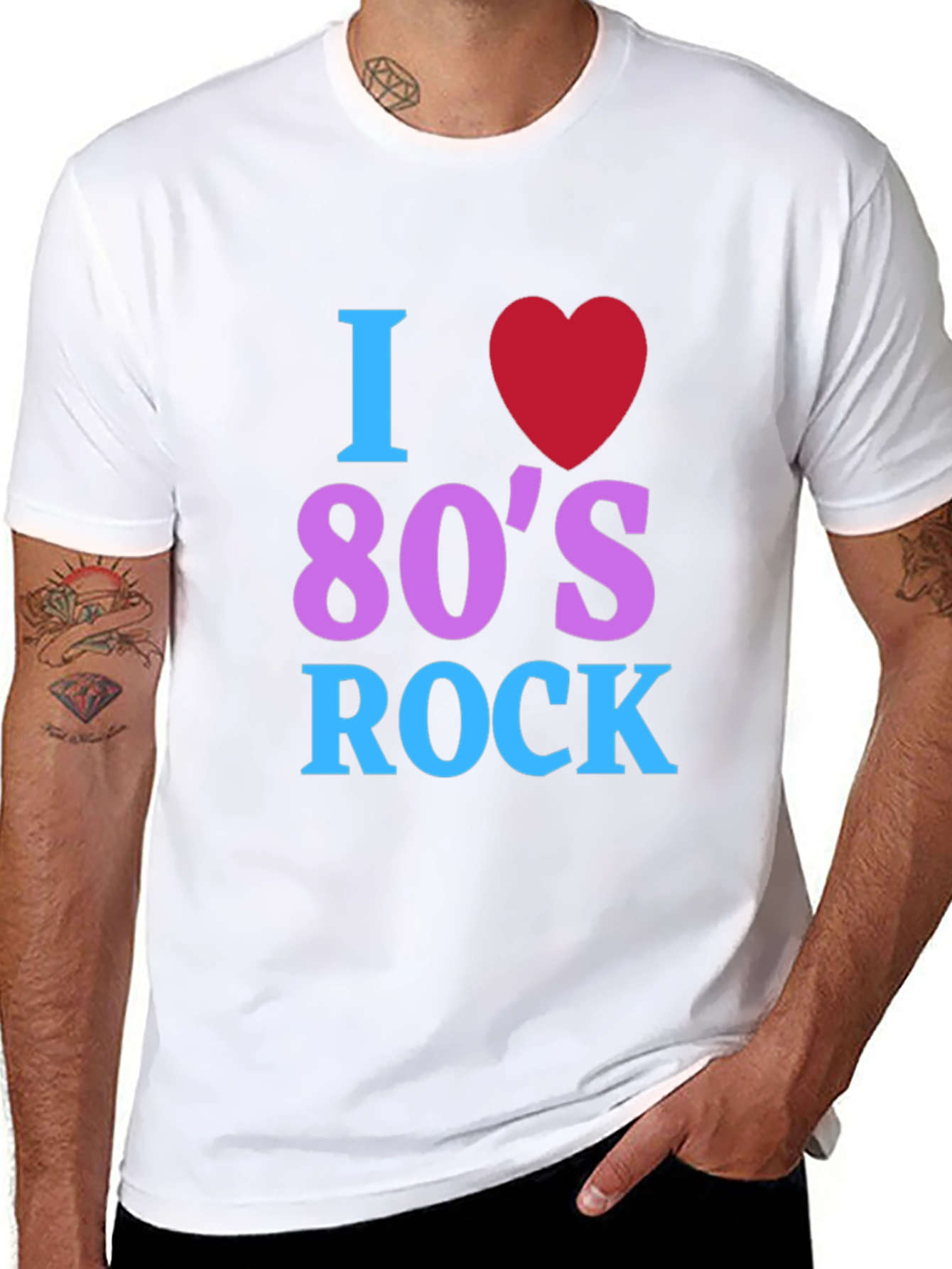 I Love 80s Rock T-Shirt - Retro Music Tee