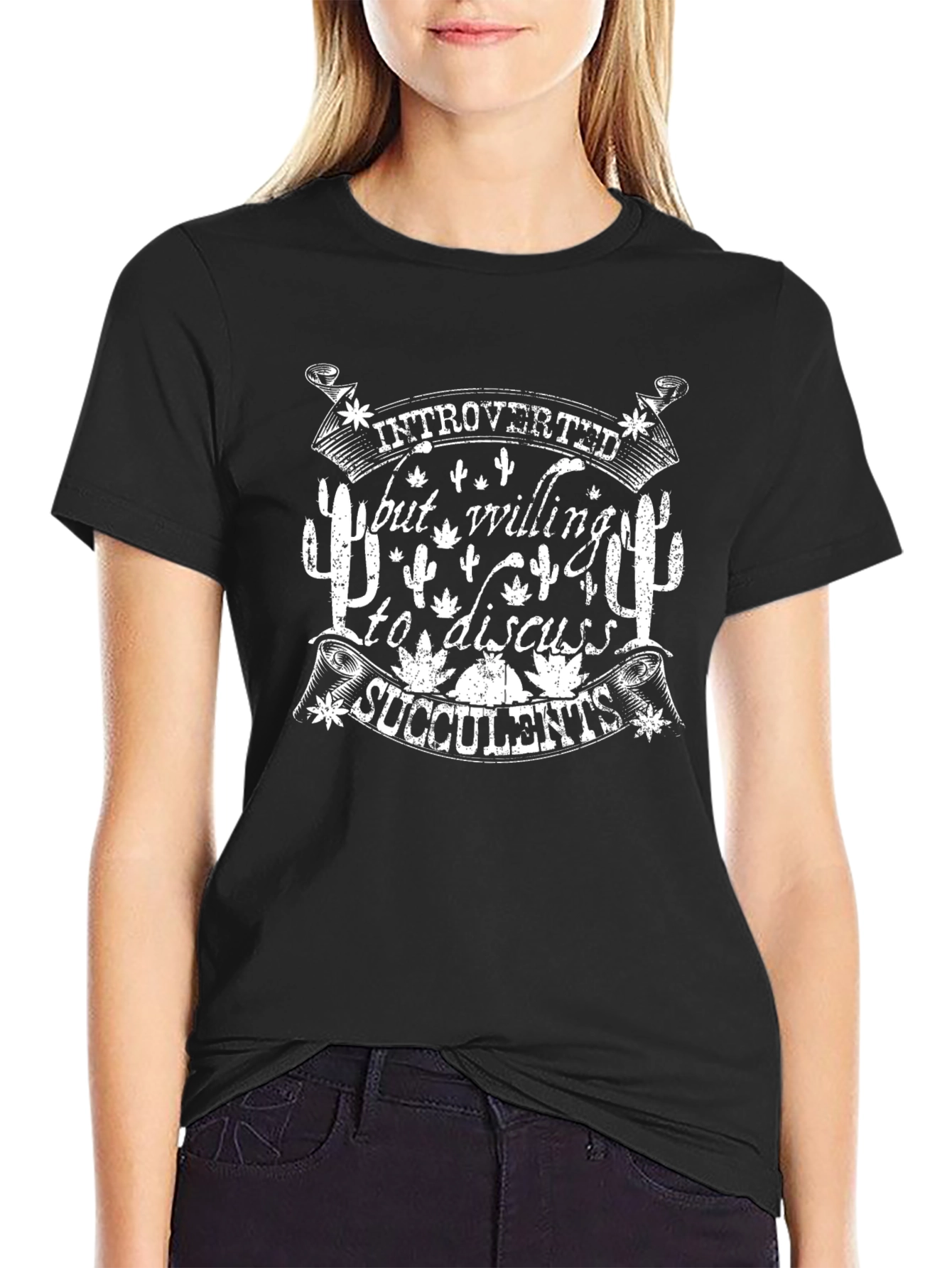Introverted Succulents Graphic T-Shirt