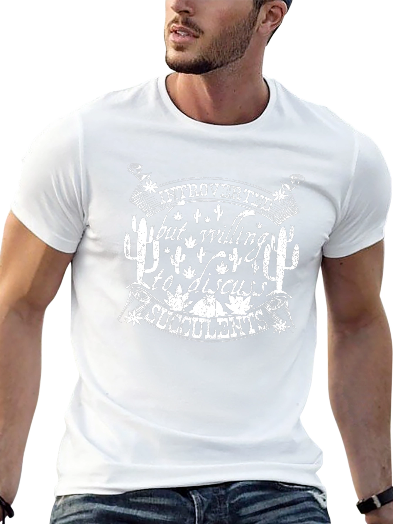 Introverted Succulents Graphic T-Shirt