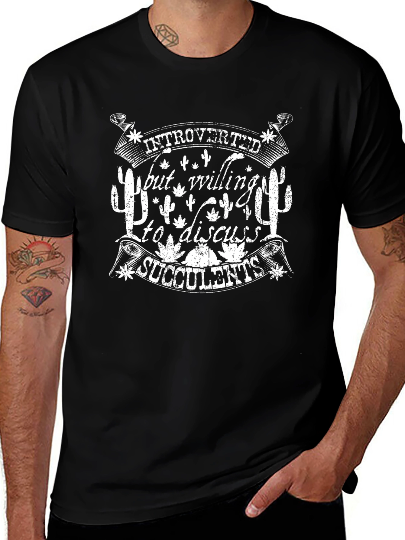 Introverted Succulents Graphic T-Shirt