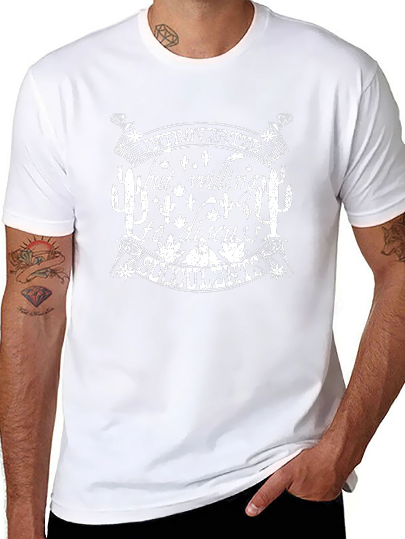 Introverted Succulents Graphic T-Shirt