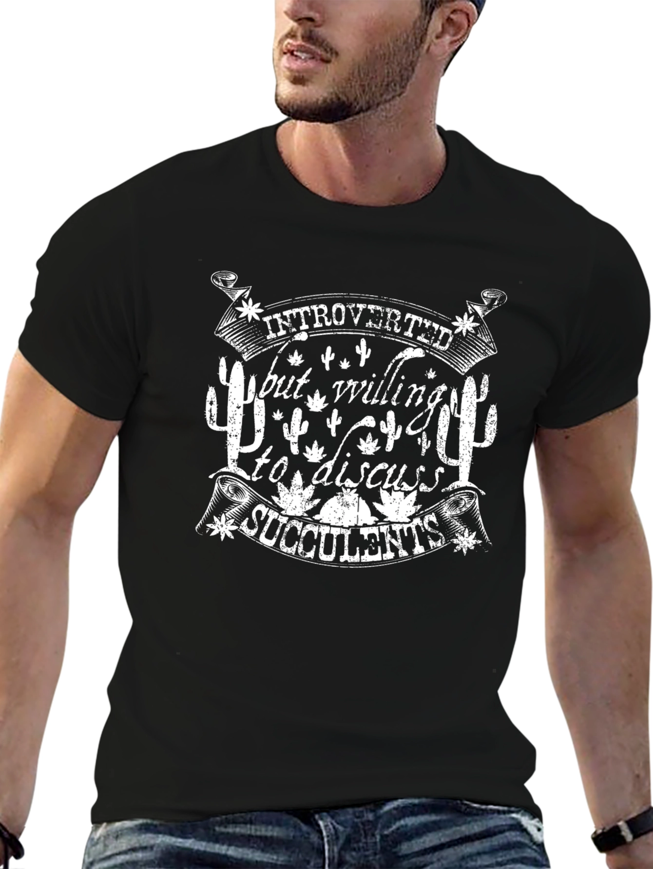 Introverted Succulents Graphic T-Shirt