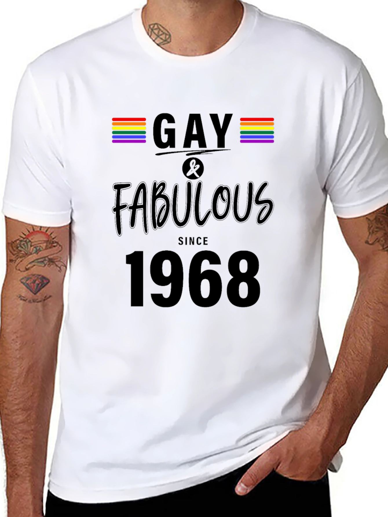 Gay & Fabulous Since 1968 Black T-Shirt