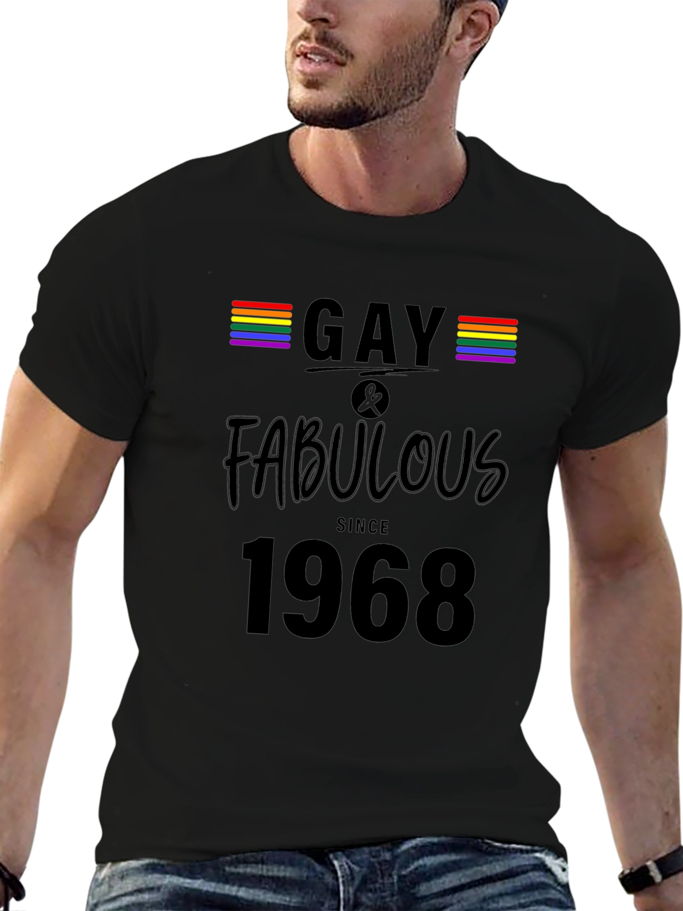 Gay & Fabulous Since 1968 Black T-Shirt