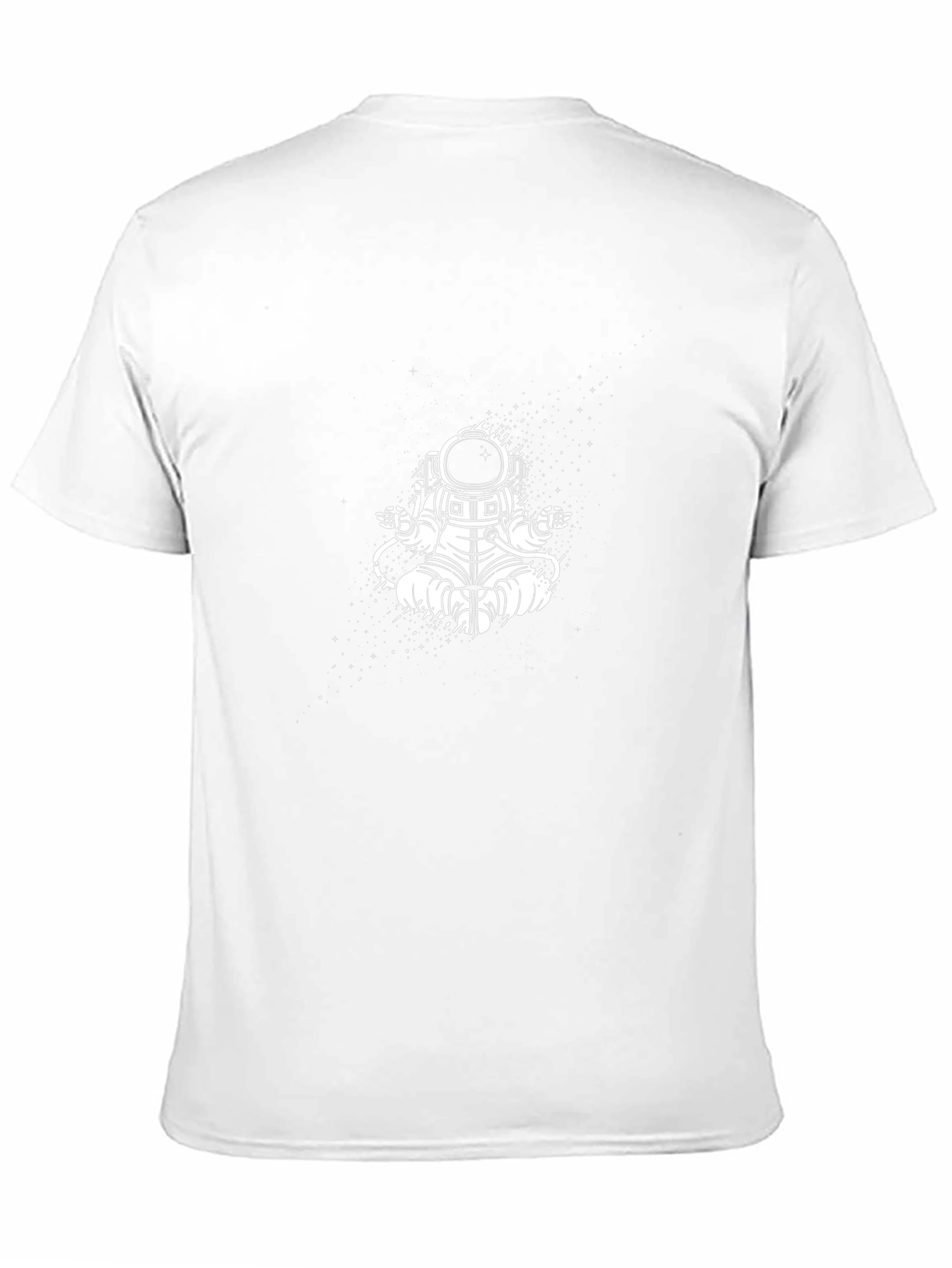 Meditating Astronaut Black T-Shirt