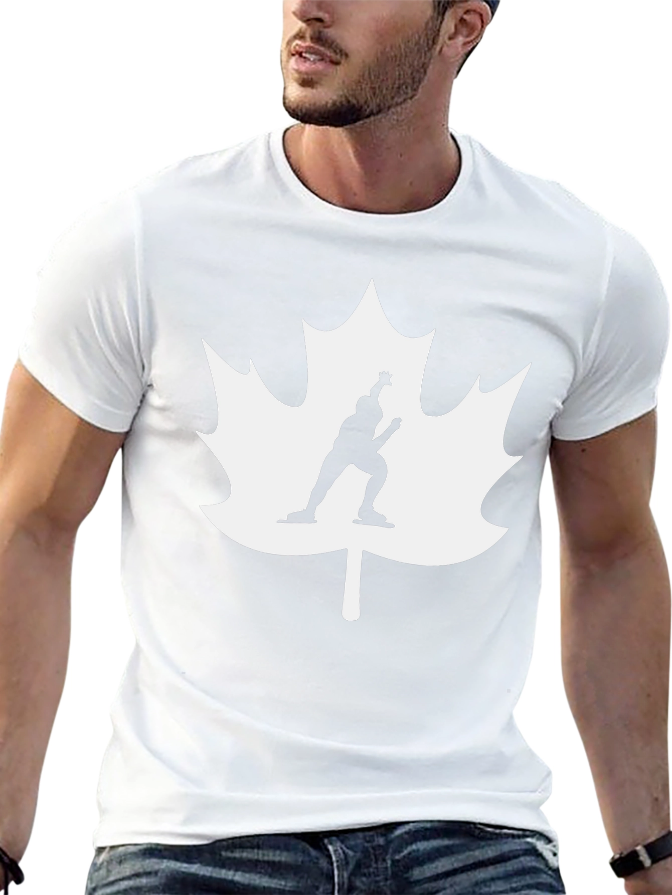 Canadian Pride Speed Skater Black T-Shirt