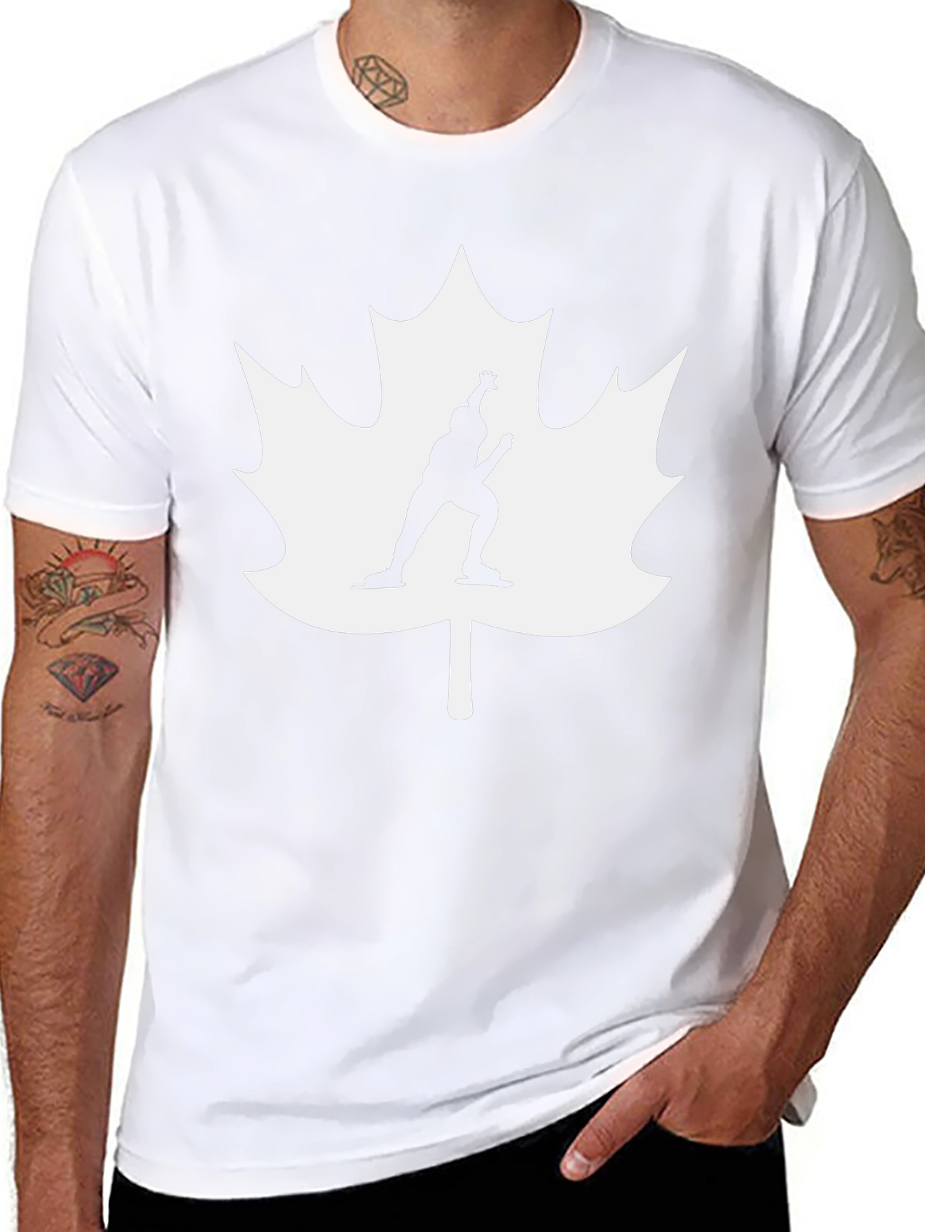 Canadian Pride Speed Skater Black T-Shirt