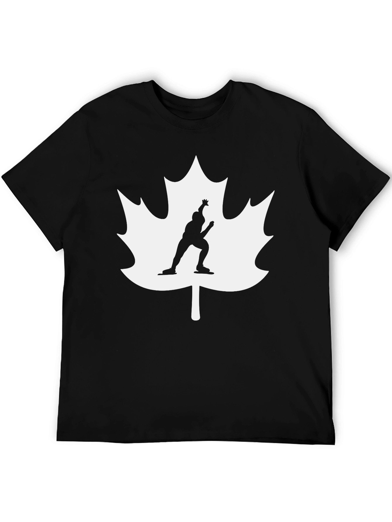 Canadian Pride Speed Skater Black T-Shirt
