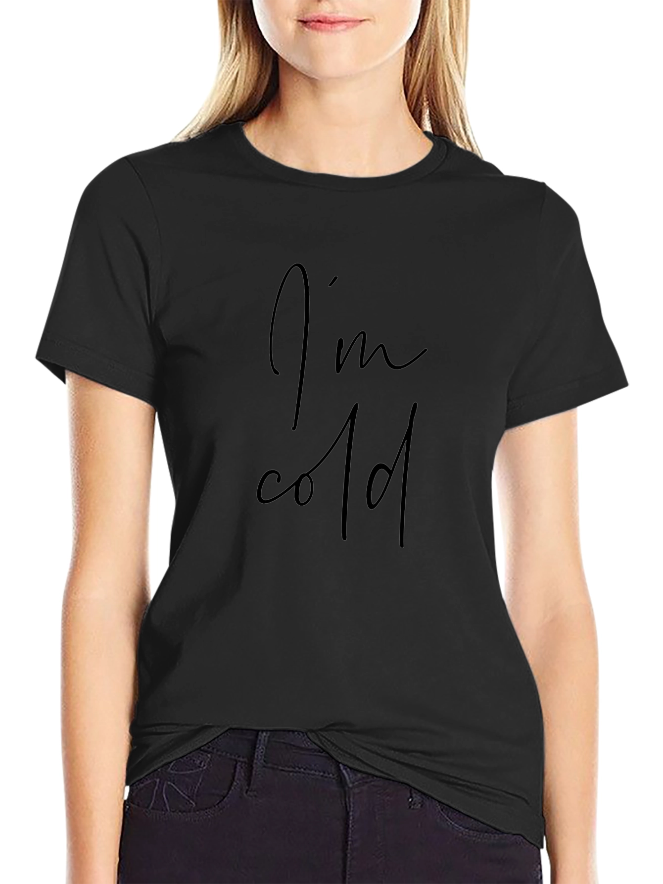 Im Cold Black Tee Shirt