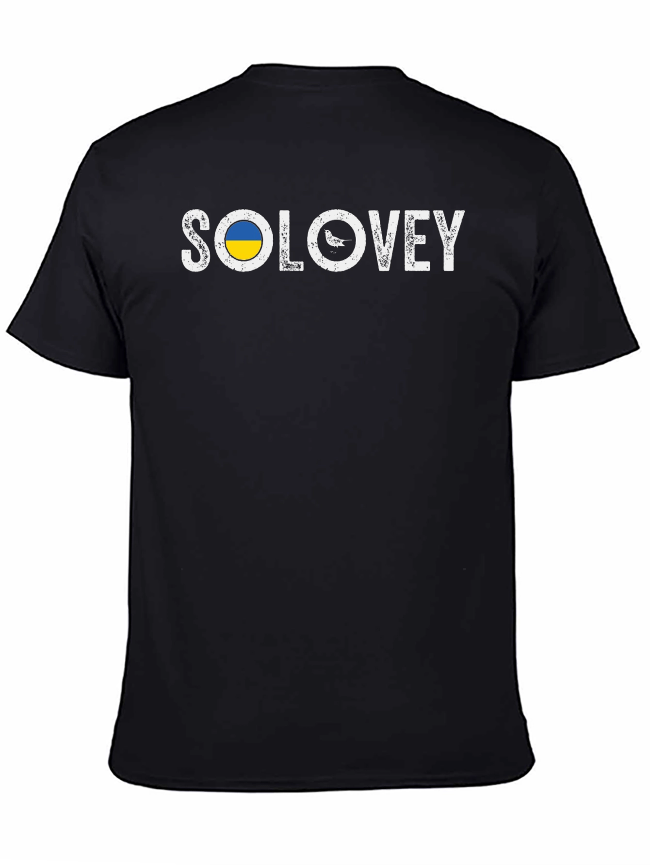 Solovey Ukraine Bird Graphic Black T-Shirt