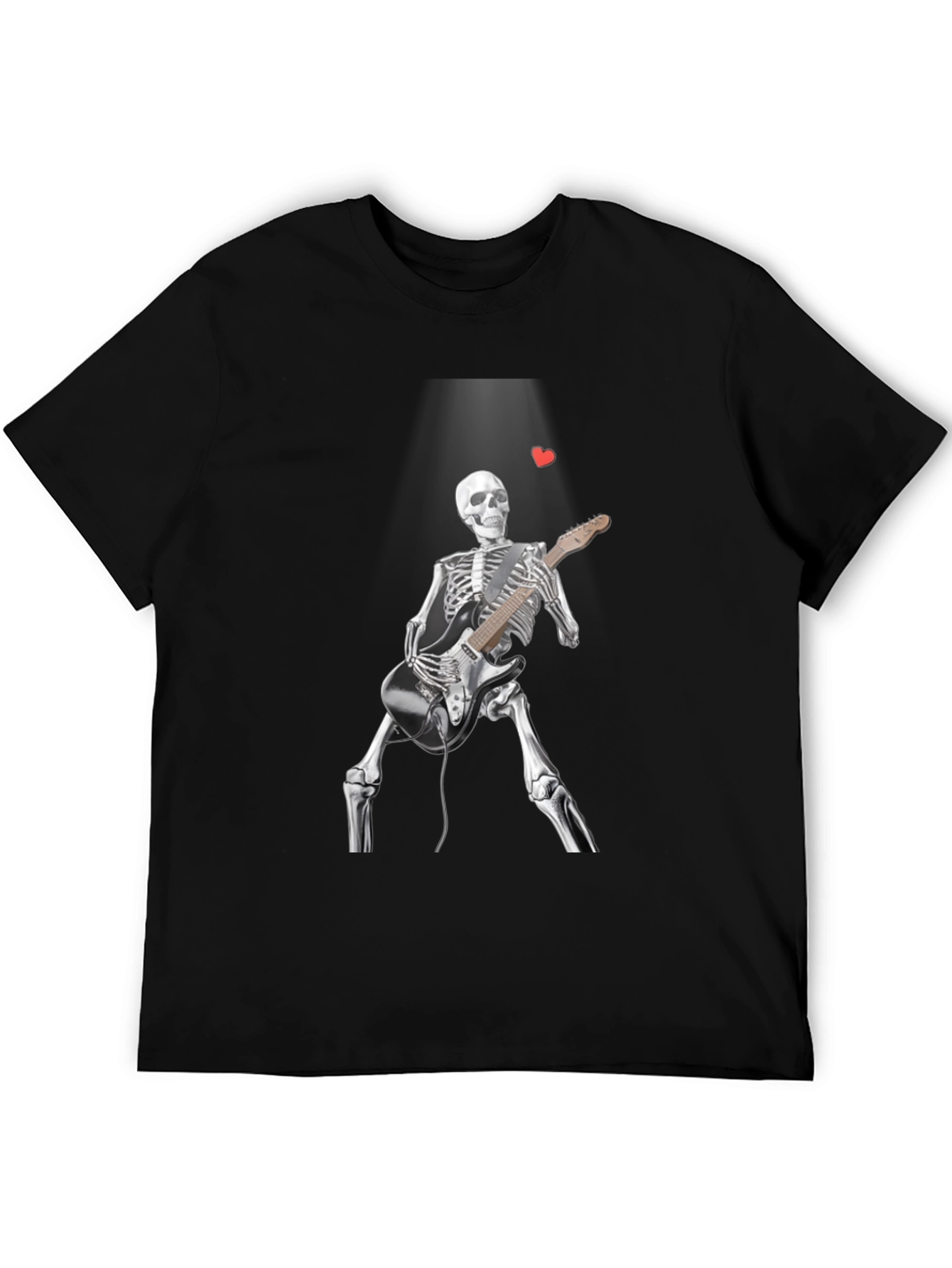 Skeleton Guitarist Graphic T-Shirt - Rock n Roll Style