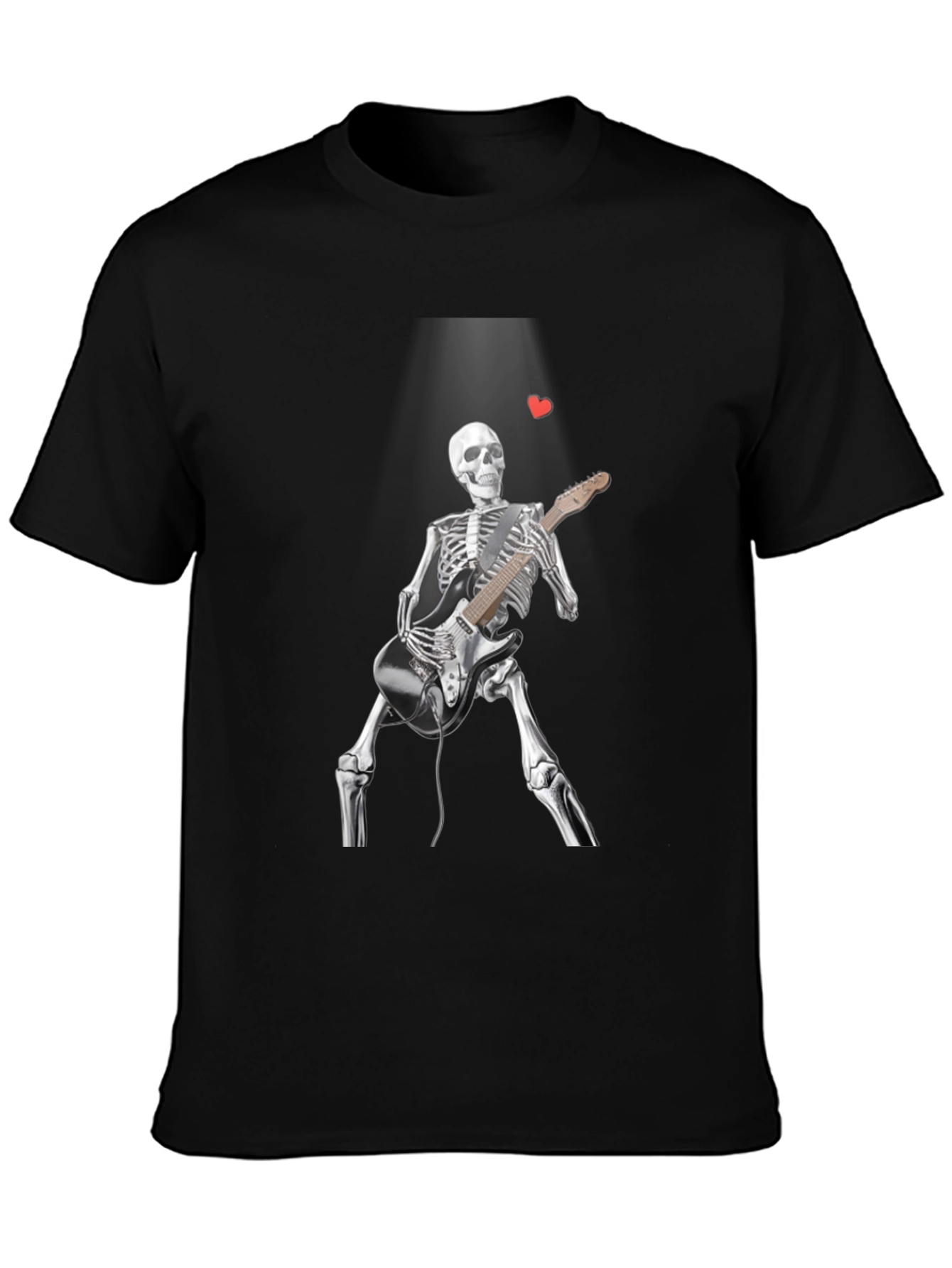 Skeleton Guitarist Graphic T-Shirt - Rock n Roll Style