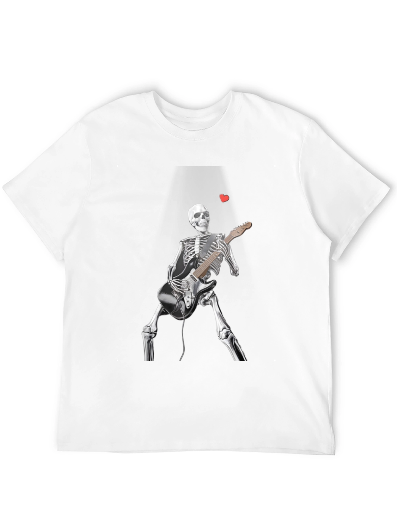 Skeleton Guitarist Graphic T-Shirt - Rock n Roll Style