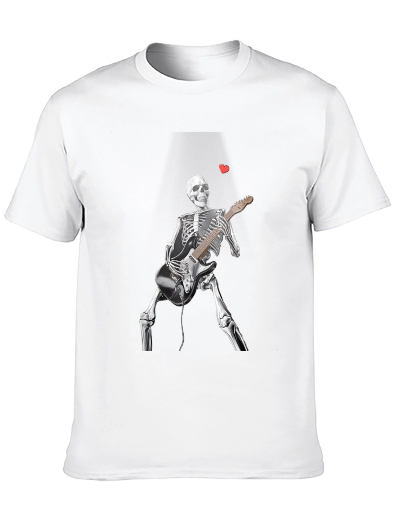 Skeleton Guitarist Graphic T-Shirt - Rock n Roll Style