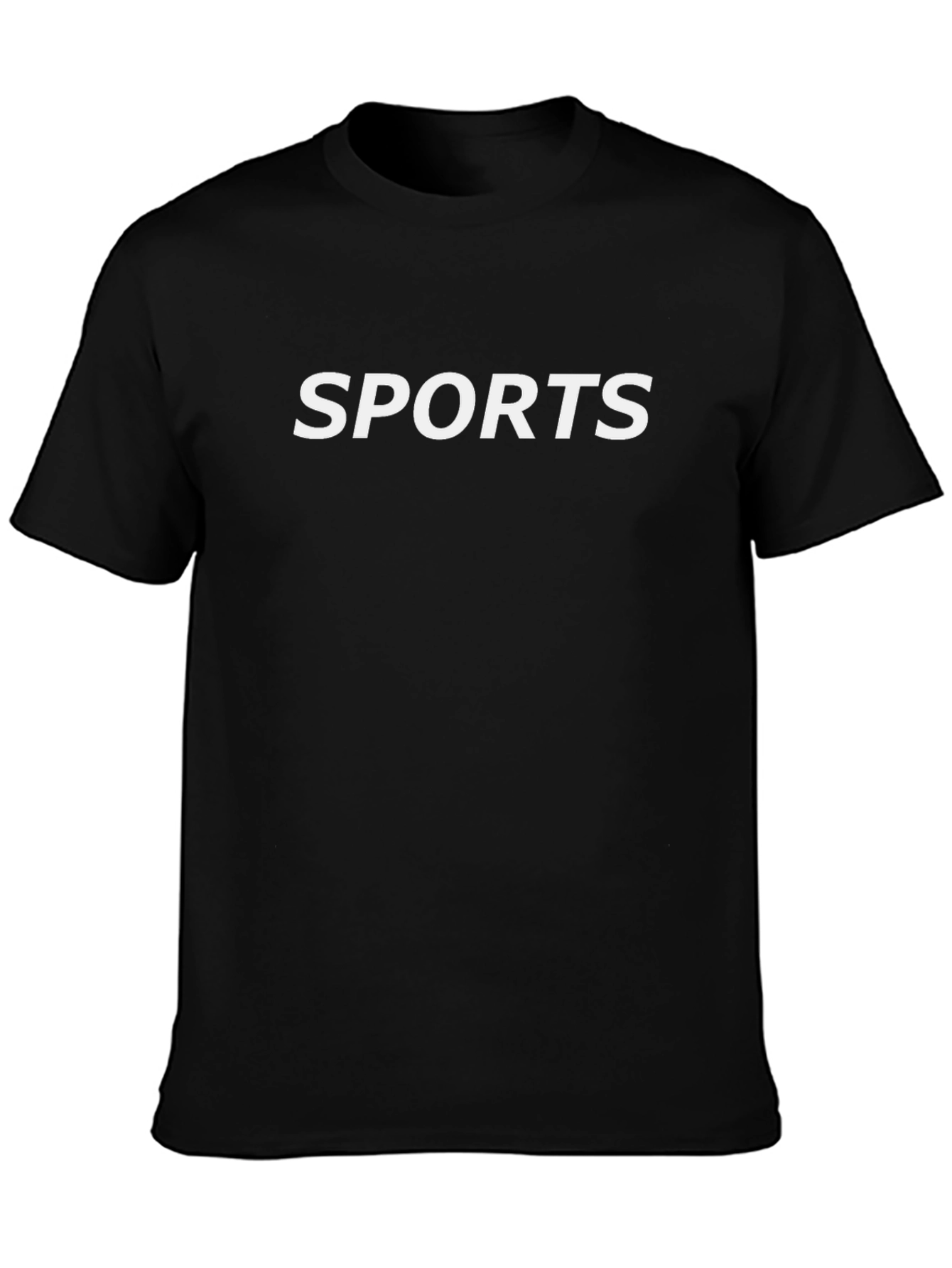 SPORTS Black Tee - Classic Style