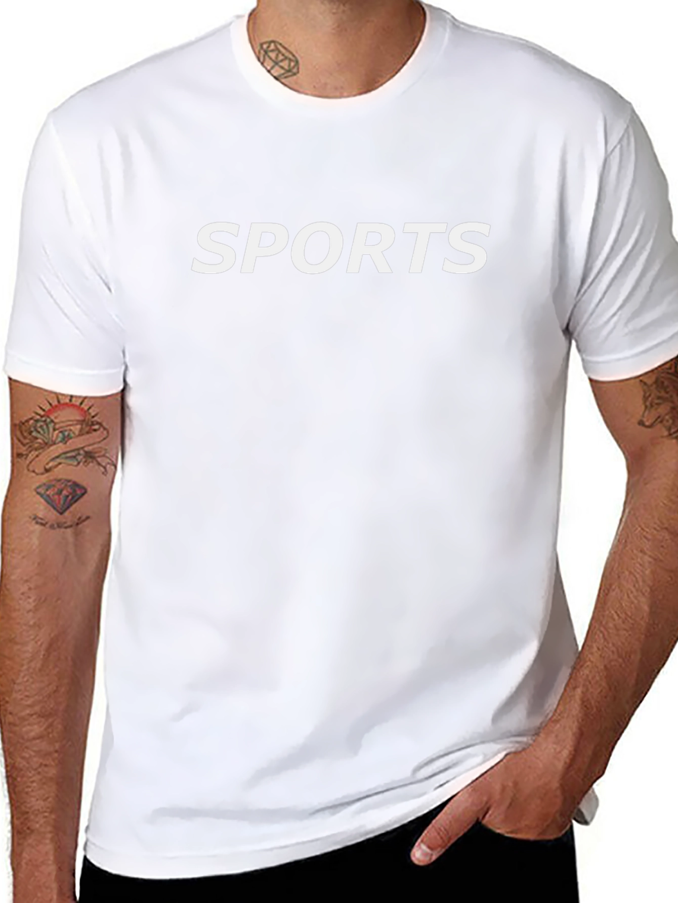 SPORTS Black Tee - Classic Style