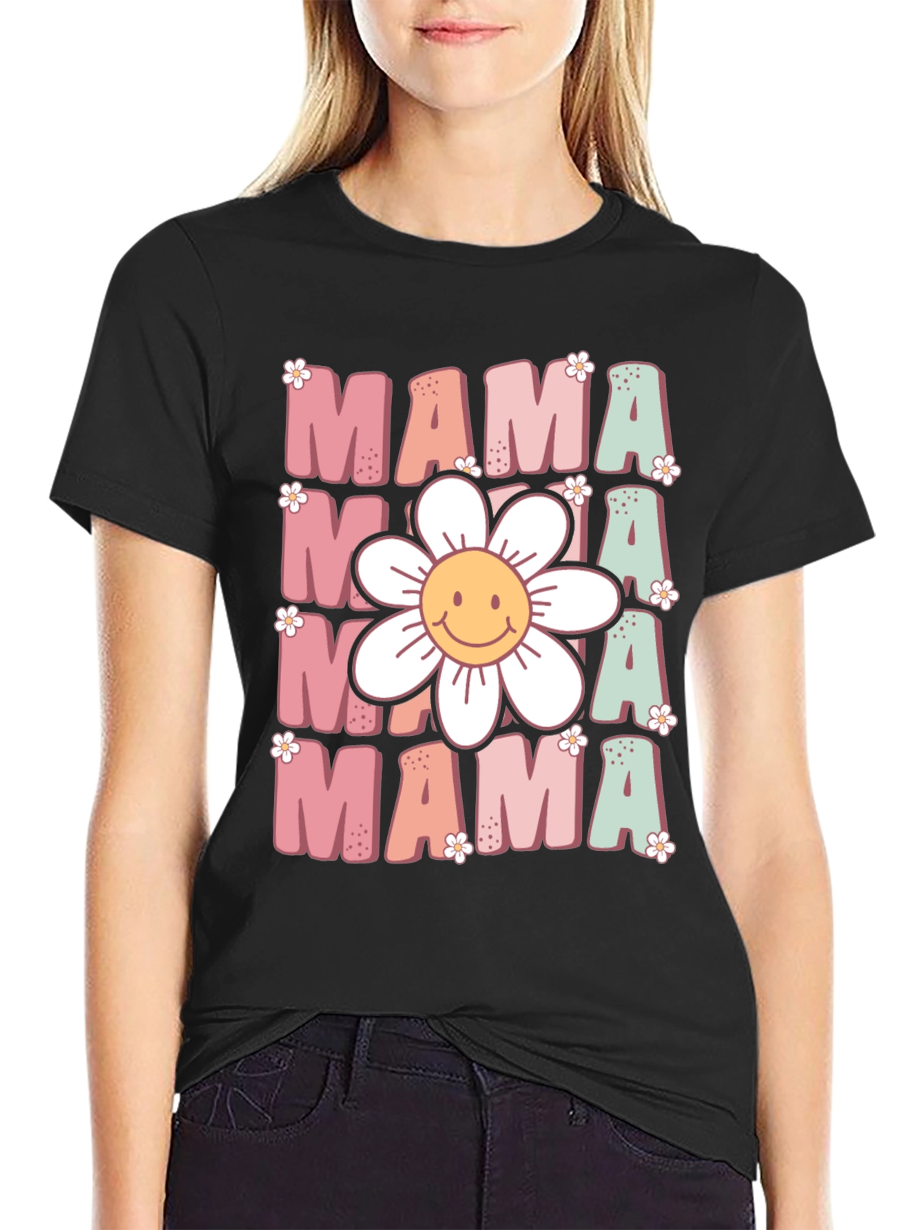 Retro Mama T-Shirt - Floral Graphic Tee